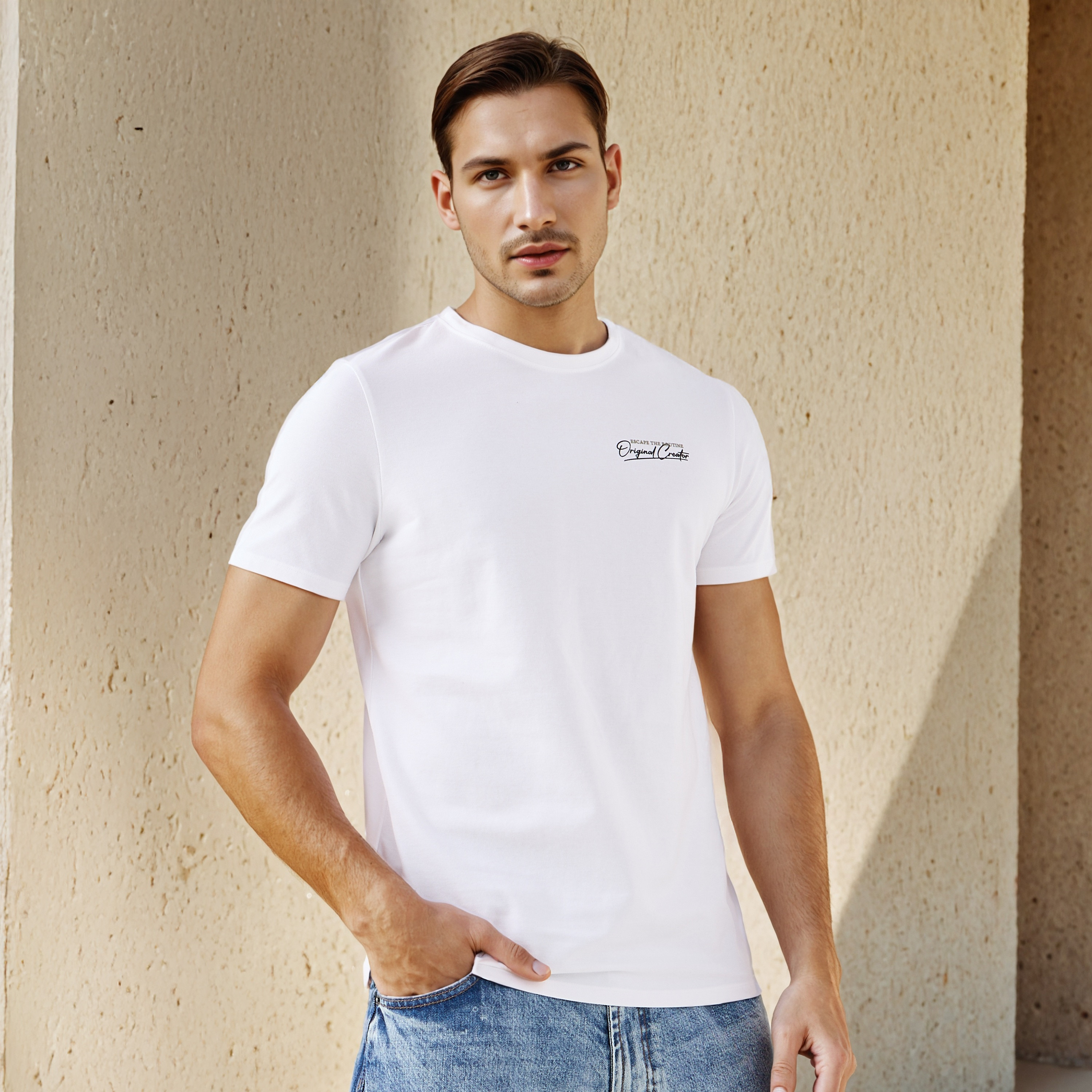 Iconic Slogan Print Pique T-shirt-men-clothing-tshirtsandpolos-tshirts-image-6