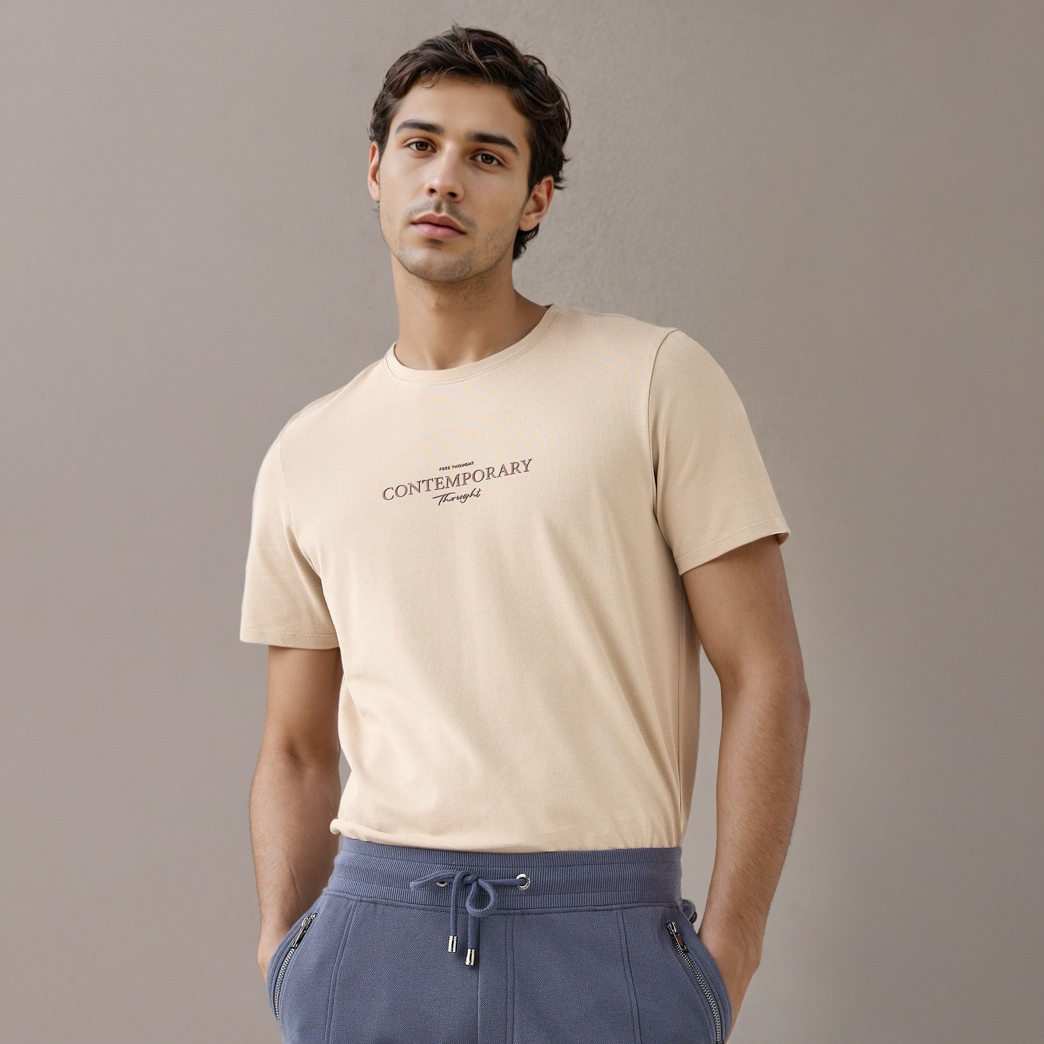 Iconic Slogan Print Pique T-shirt-men-clothing-tshirtsandpolos-tshirts-image-1