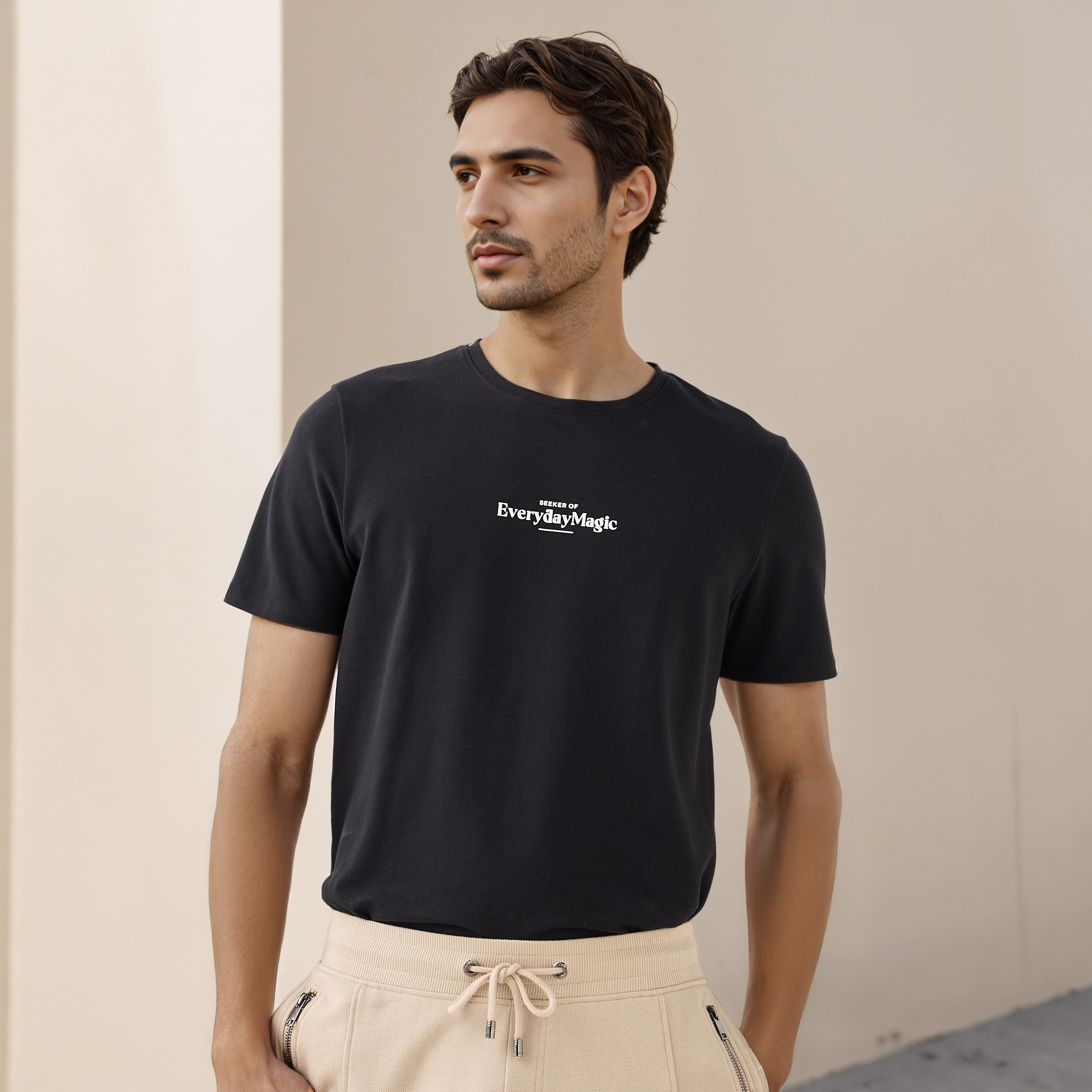 تيشيرت بيكيه بطبعات شعار من آيكونيك-men-clothing-tshirtsandpolos-tshirts-image-1