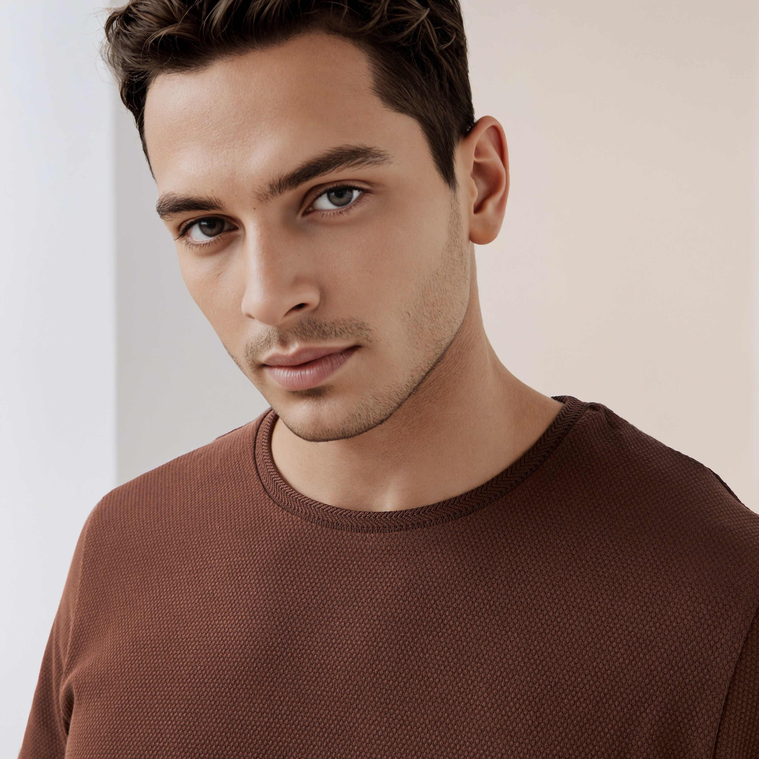 Iconic Men's Regular Fit Crew Neck Short Sleeves Textured T-shirt-men-clothing-tshirtsandpolos-tshirts-image-4