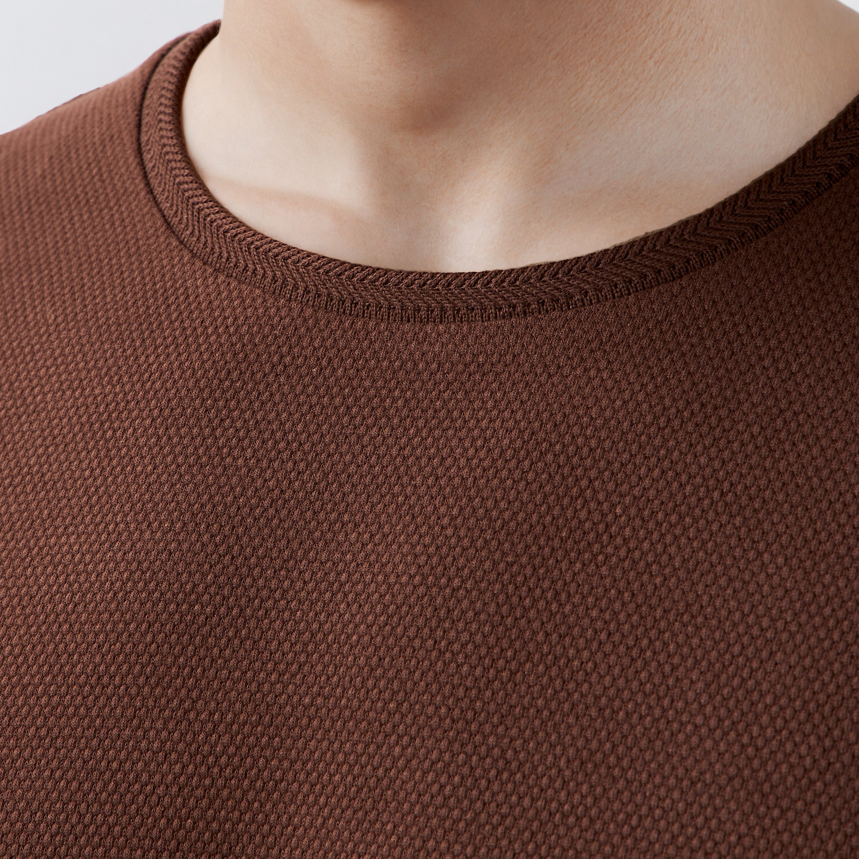 Iconic Men's Regular Fit Crew Neck Short Sleeves Textured T-shirt-men-clothing-tshirtsandpolos-tshirts-image-5
