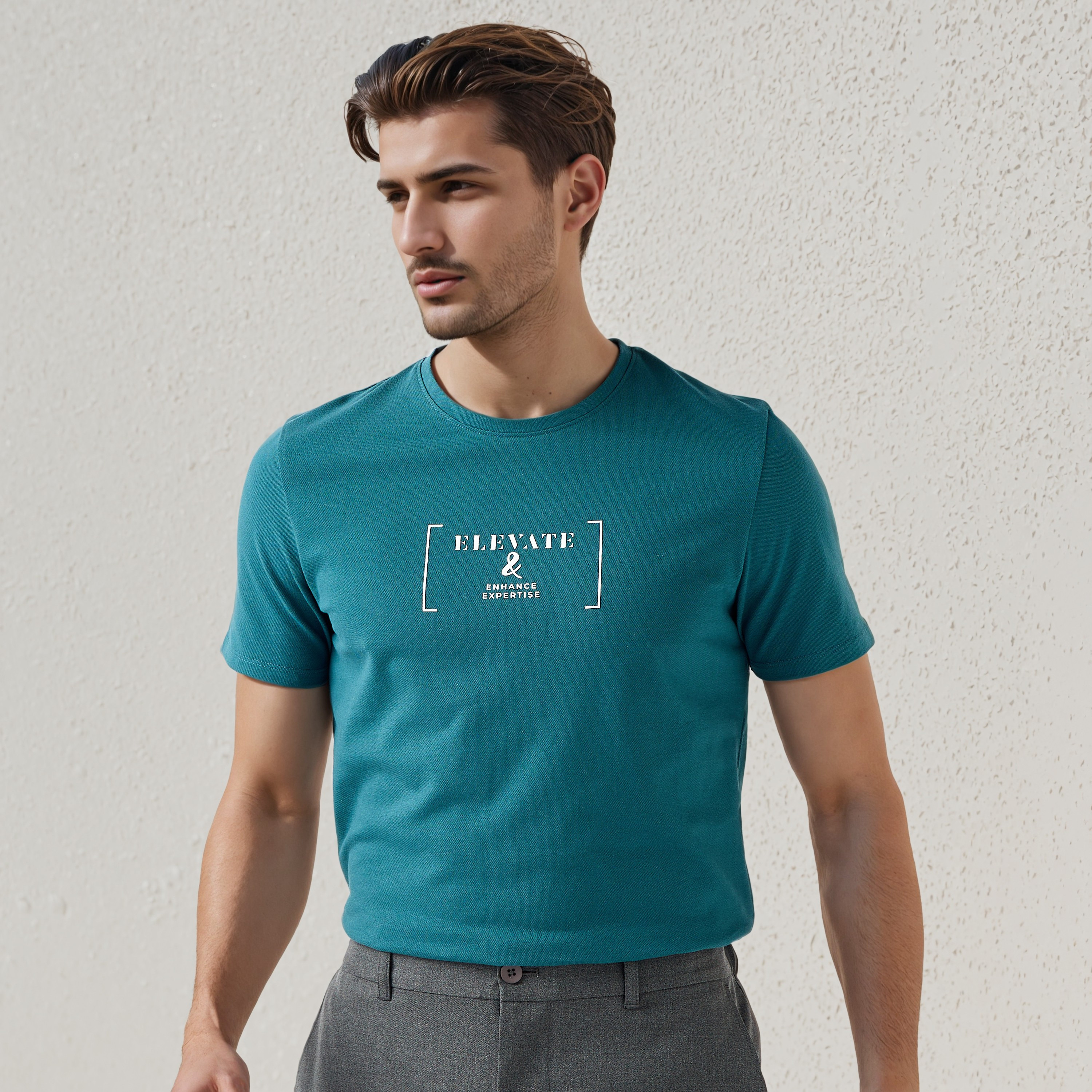 Iconic Men Slim Fit Crew Neck Short Sleeves Printed T-shirt-men-clothing-tshirtsandpolos-tshirts-image-1