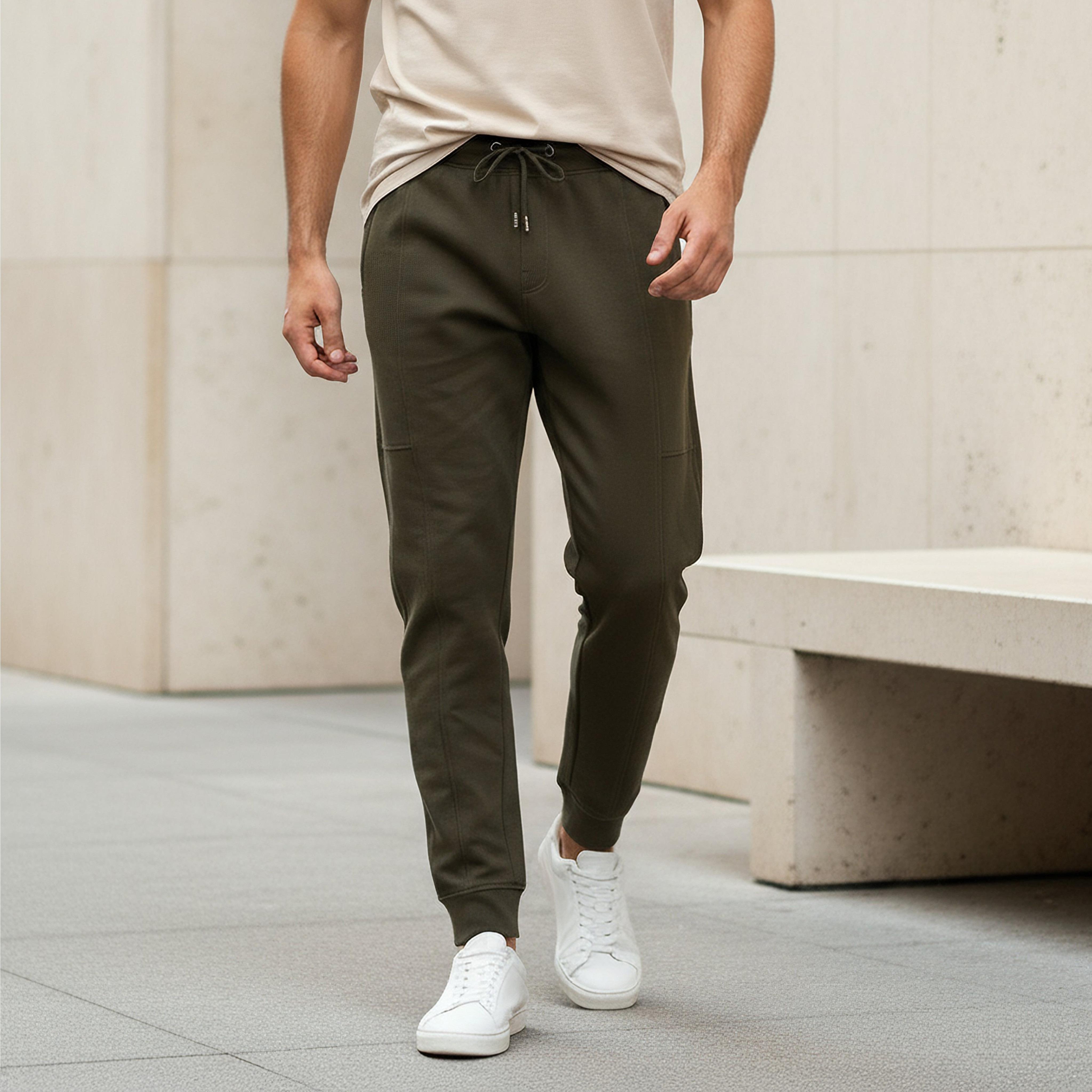 Iconic Men Slim Fit Joggers with Pockets-men-clothing-bottoms-joggers-image-1