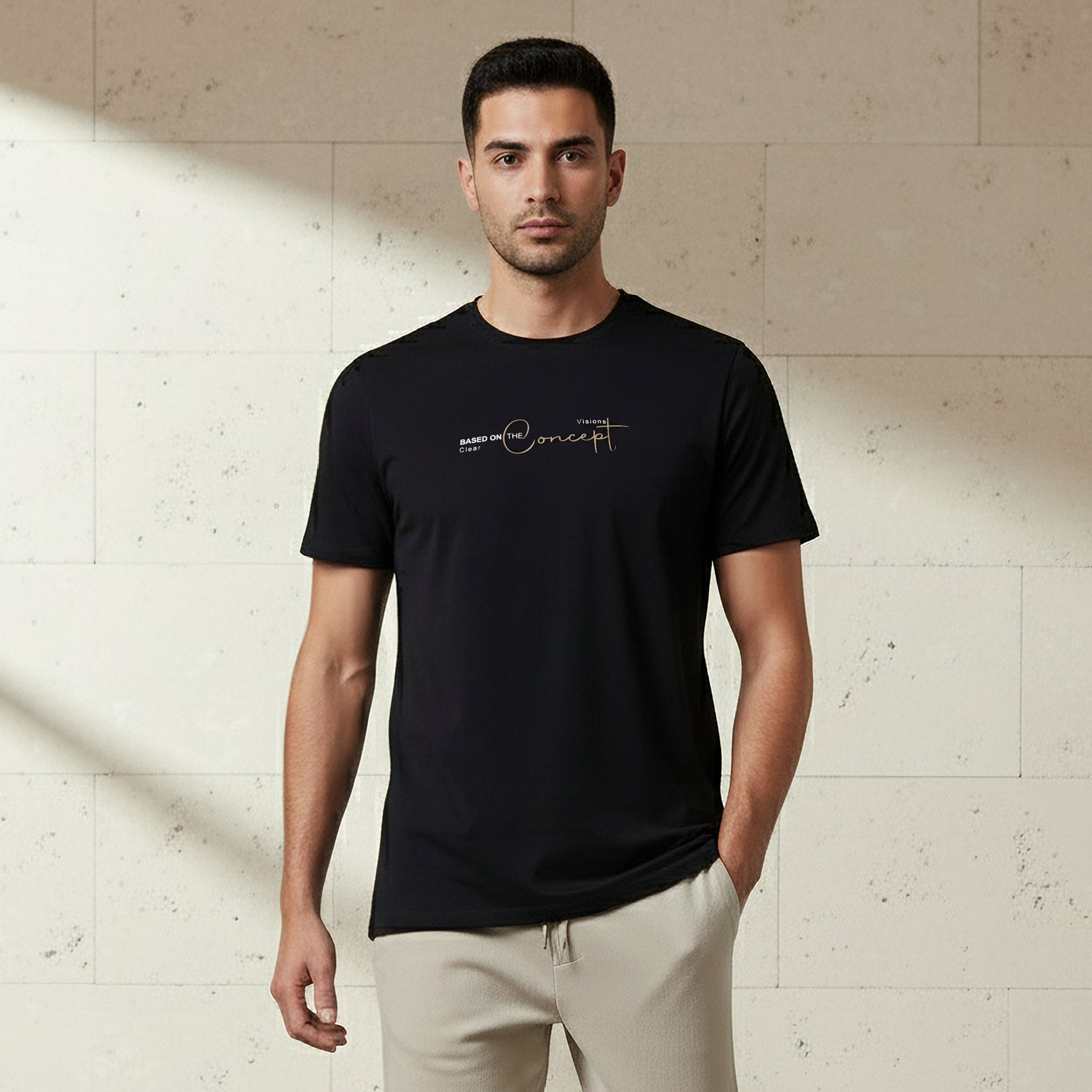 Iconic Men Slim Fit Round Neck Short Sleeve Slogan Print T-shirt-men-clothing-tshirtsandpolos-tshirts-image-1