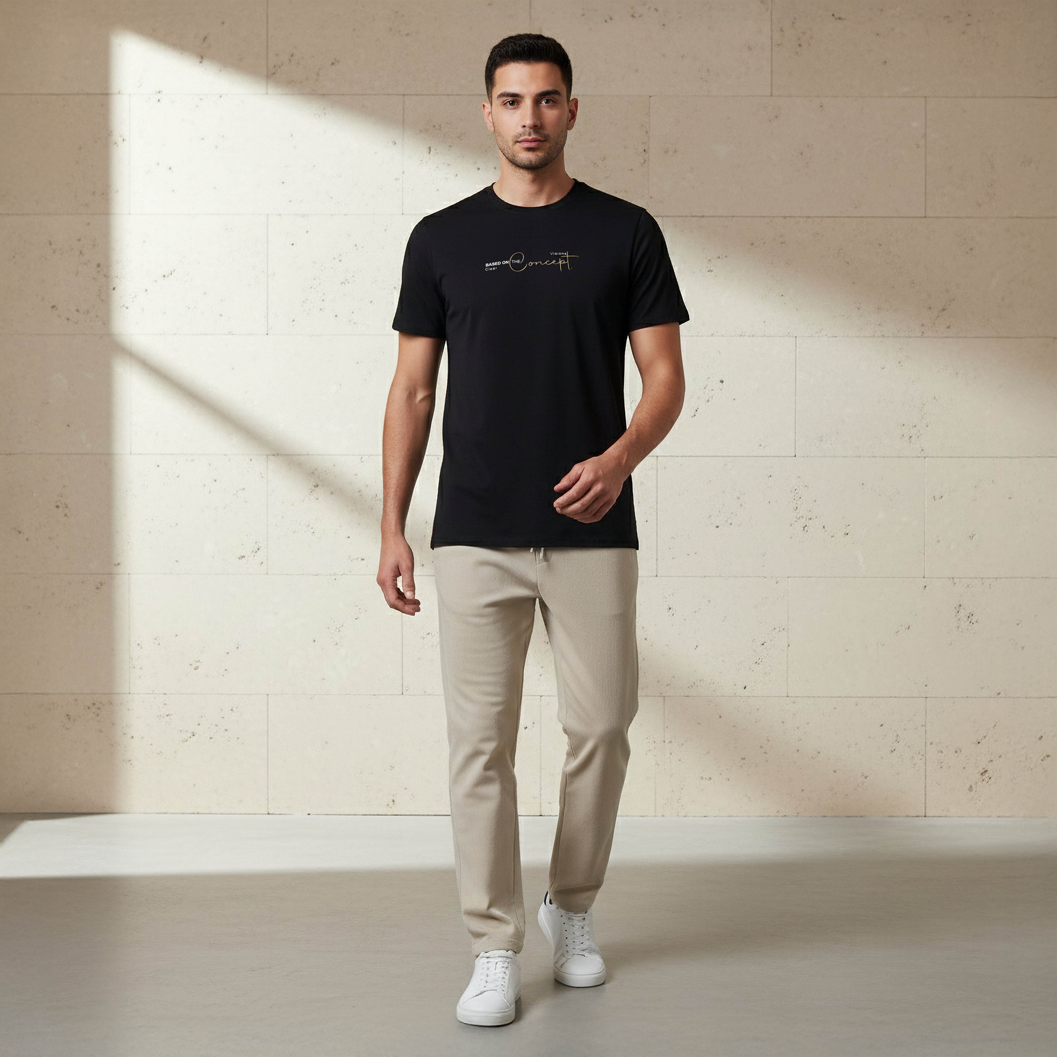 Iconic Men Slim Fit Round Neck Short Sleeve Slogan Print T-shirt-men-clothing-tshirtsandpolos-tshirts-image-2