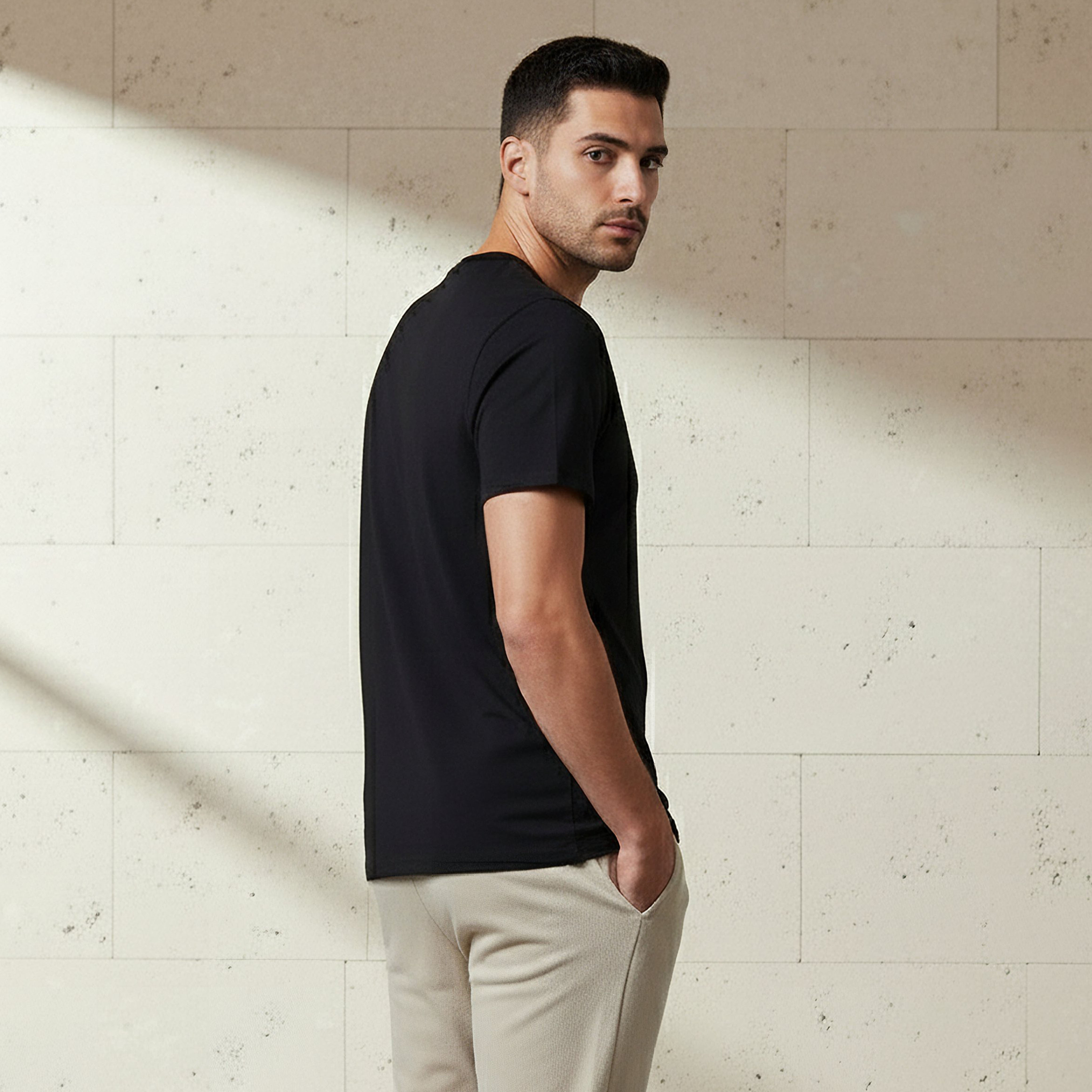 Iconic Men Slim Fit Round Neck Short Sleeve Slogan Print T-shirt-men-clothing-tshirtsandpolos-tshirts-image-3