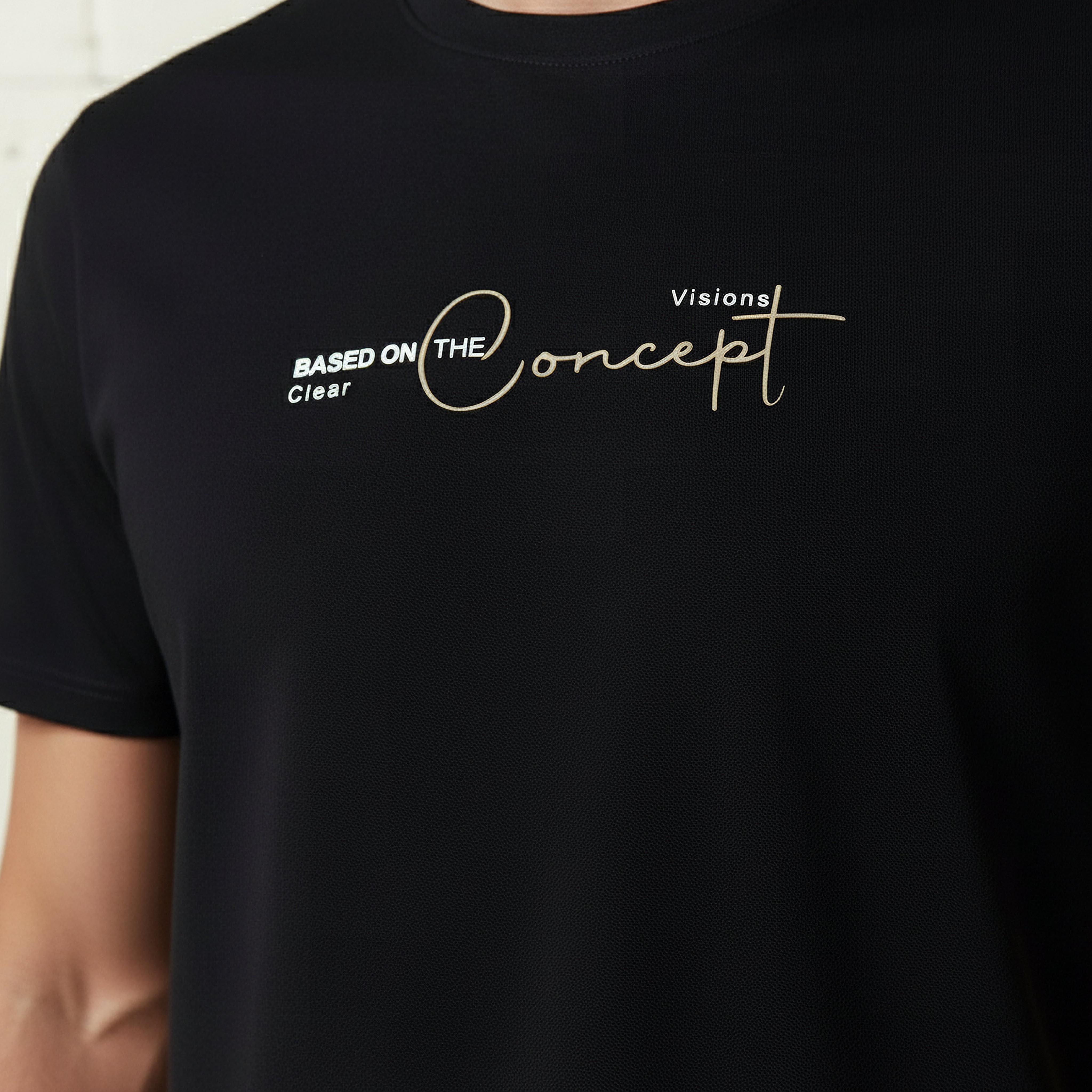 Iconic Men Slim Fit Round Neck Short Sleeve Slogan Print T-shirt-men-clothing-tshirtsandpolos-tshirts-image-4