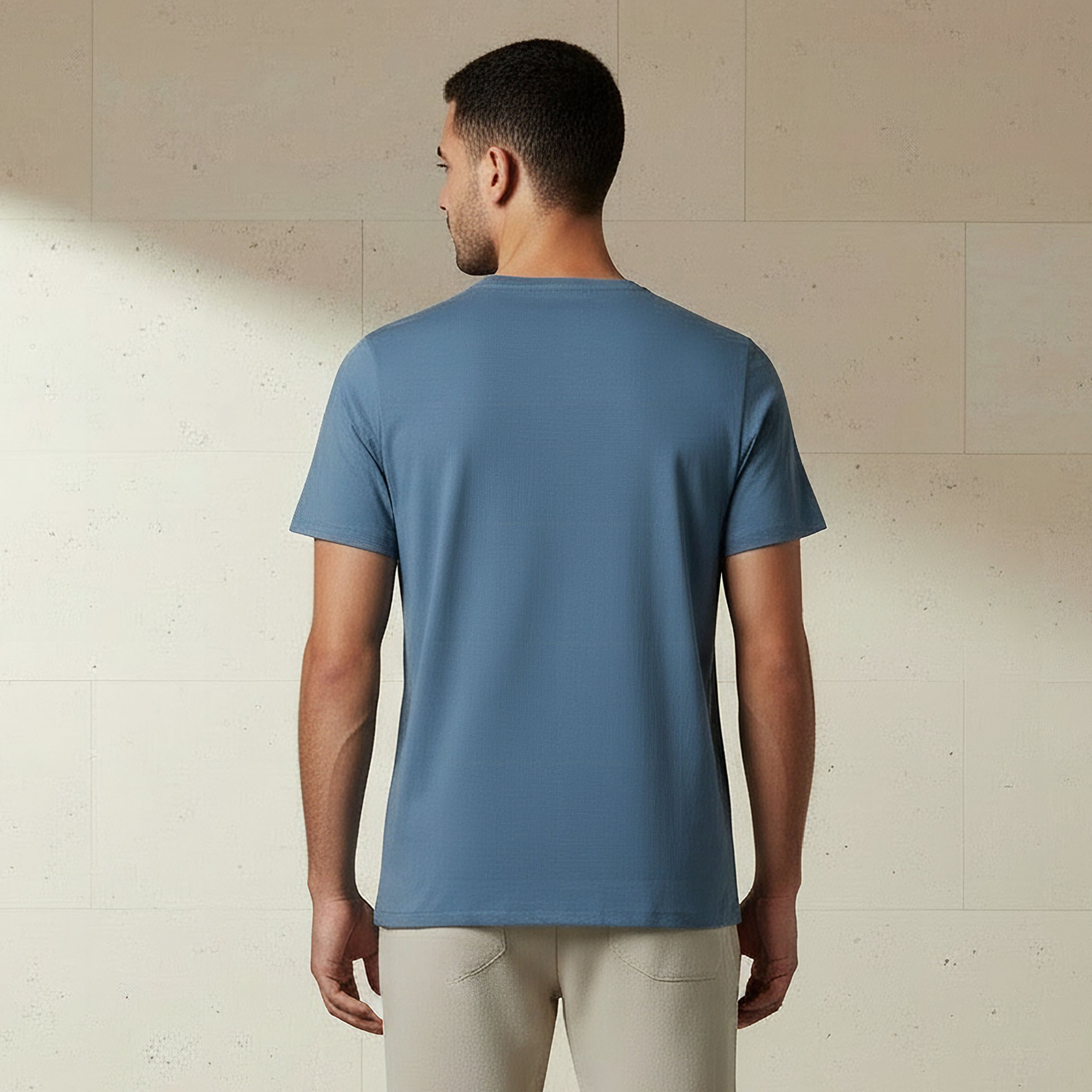 تيشيرت بقصّة سليم وياقة مستديرة وأكمام قصيرة وطبعات للرجال من آيكونيك-men-clothing-tshirtsandpolos-tshirts-image-3