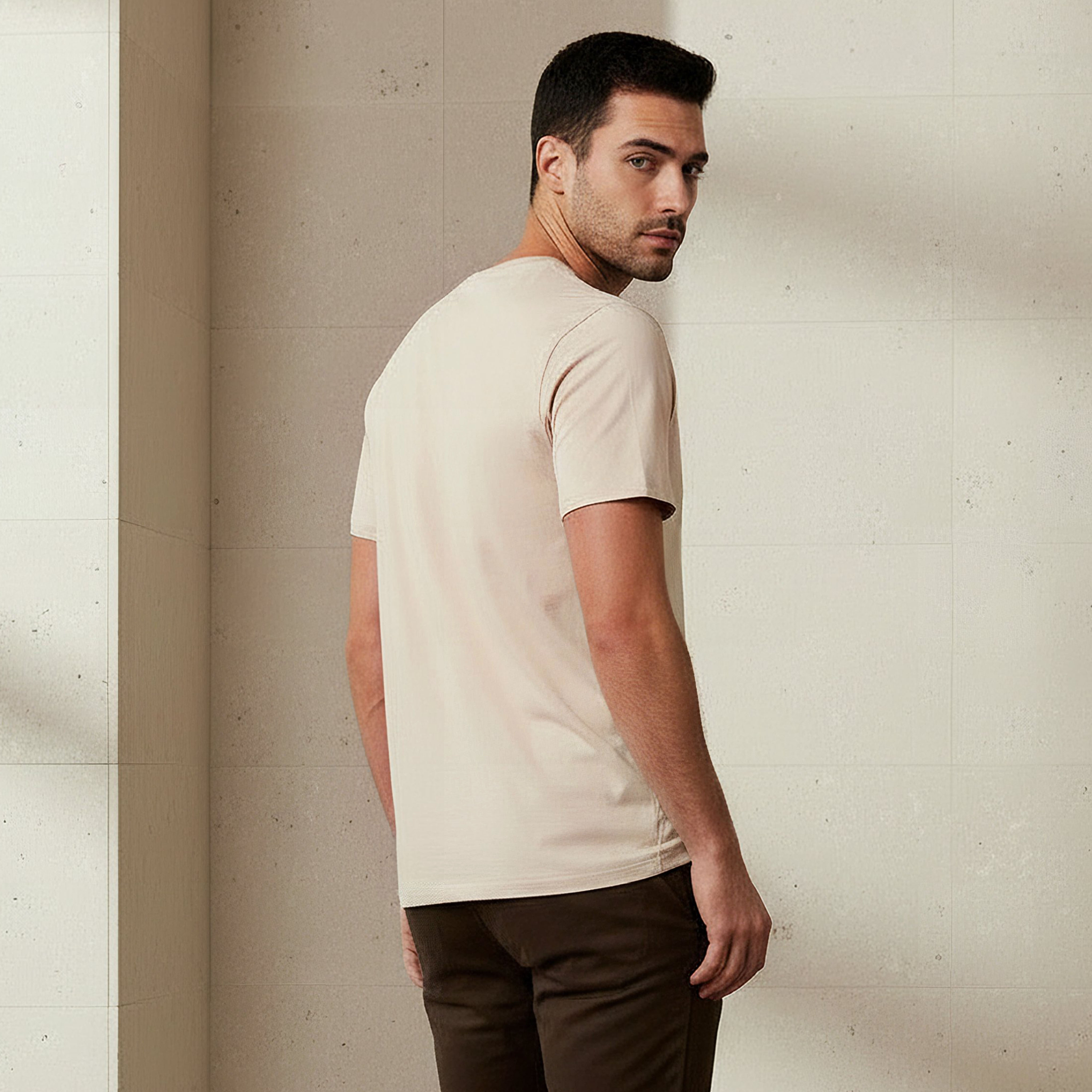 Iconic Men Slim Fit Round Neck Short Sleeve Slogan Print T-shirt-men-clothing-tshirtsandpolos-tshirts-image-3