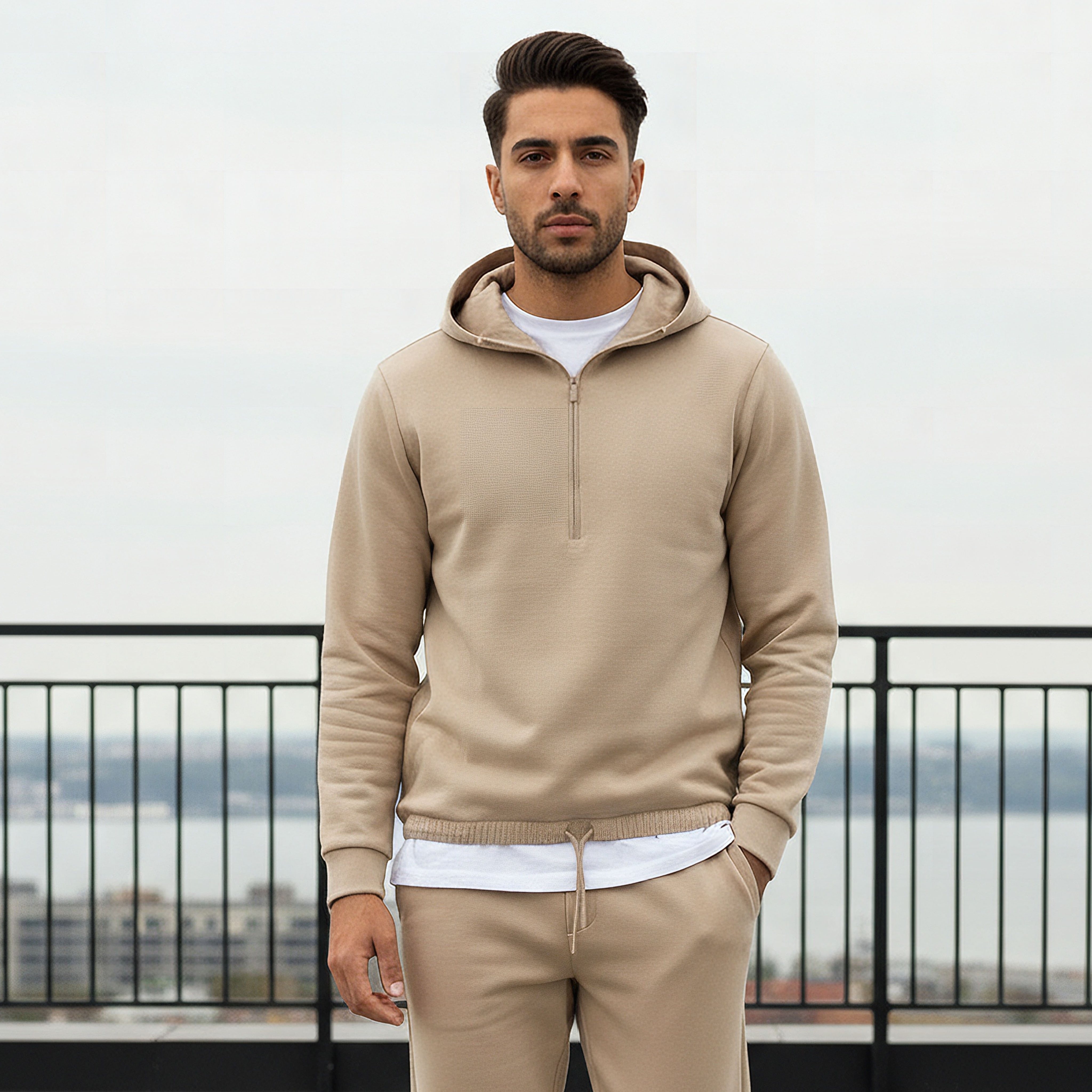 Iconic Men Zip Detail Scuba Sweatshirt-men-winterwear-hoodiesandsweatshirts-image-1