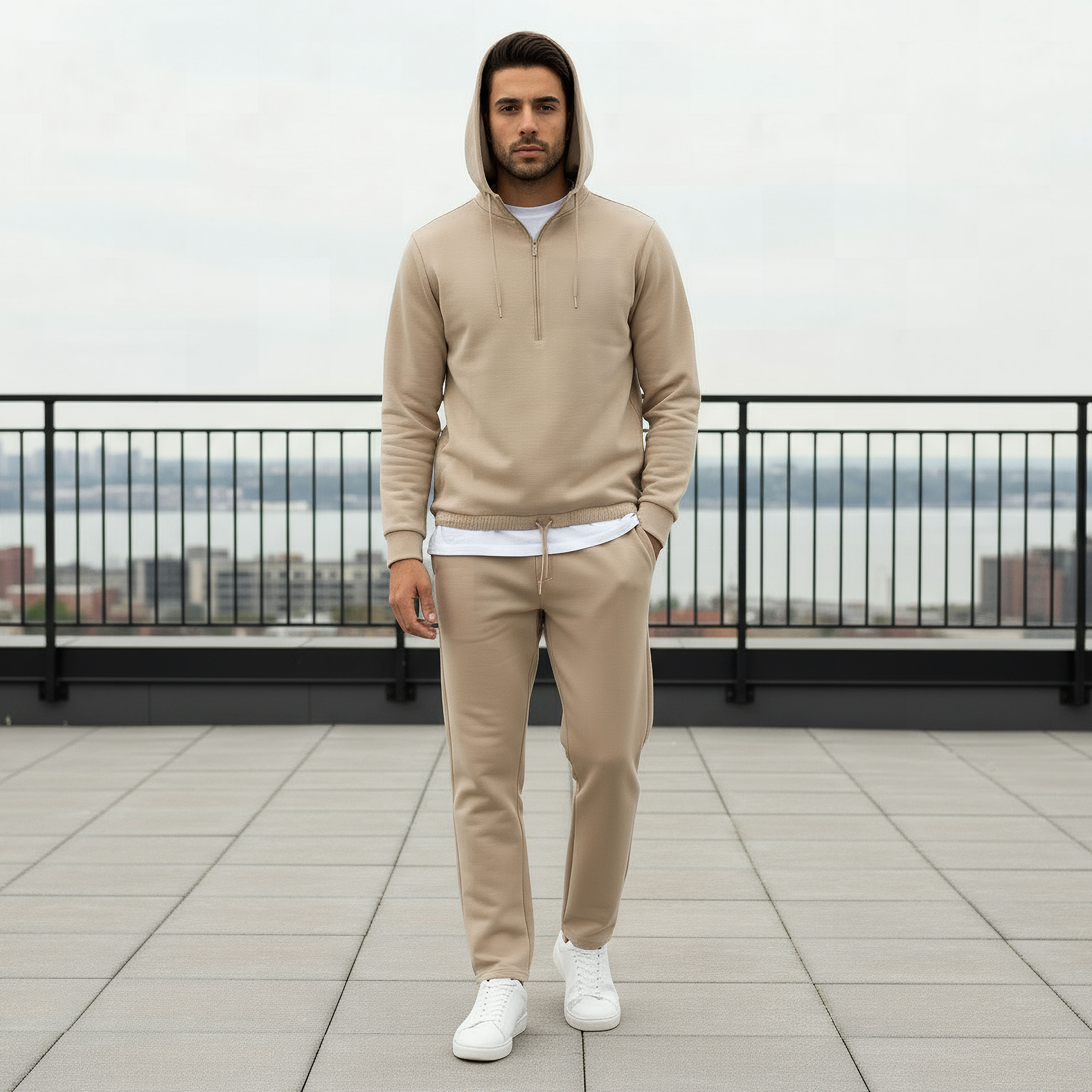Iconic Men Zip Detail Scuba Sweatshirt-men-winterwear-hoodiesandsweatshirts-image-2