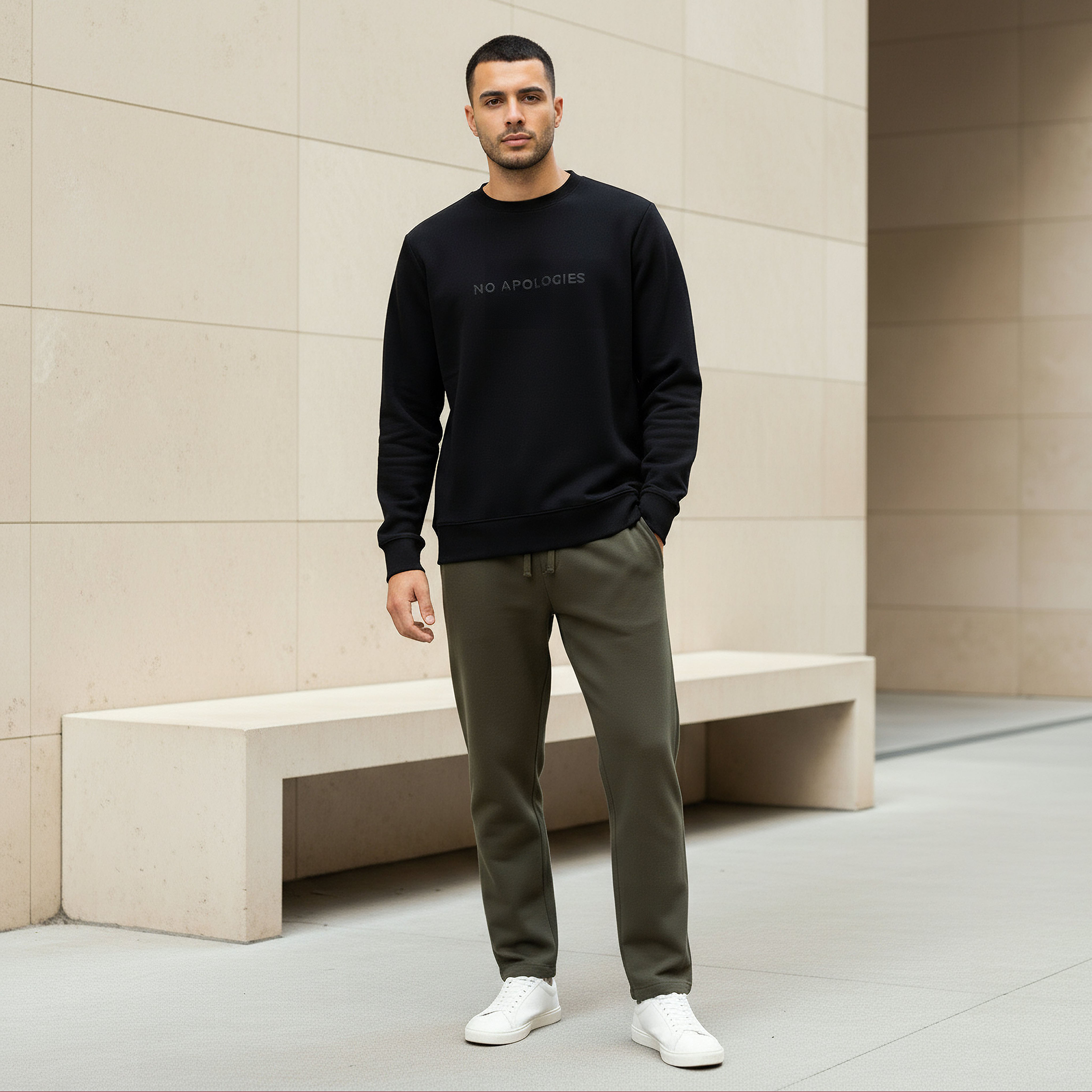 Iconic Men Regular Fit Slogan Embroidered Sweatshirt-men-winterwear-hoodiesandsweatshirts-image-2
