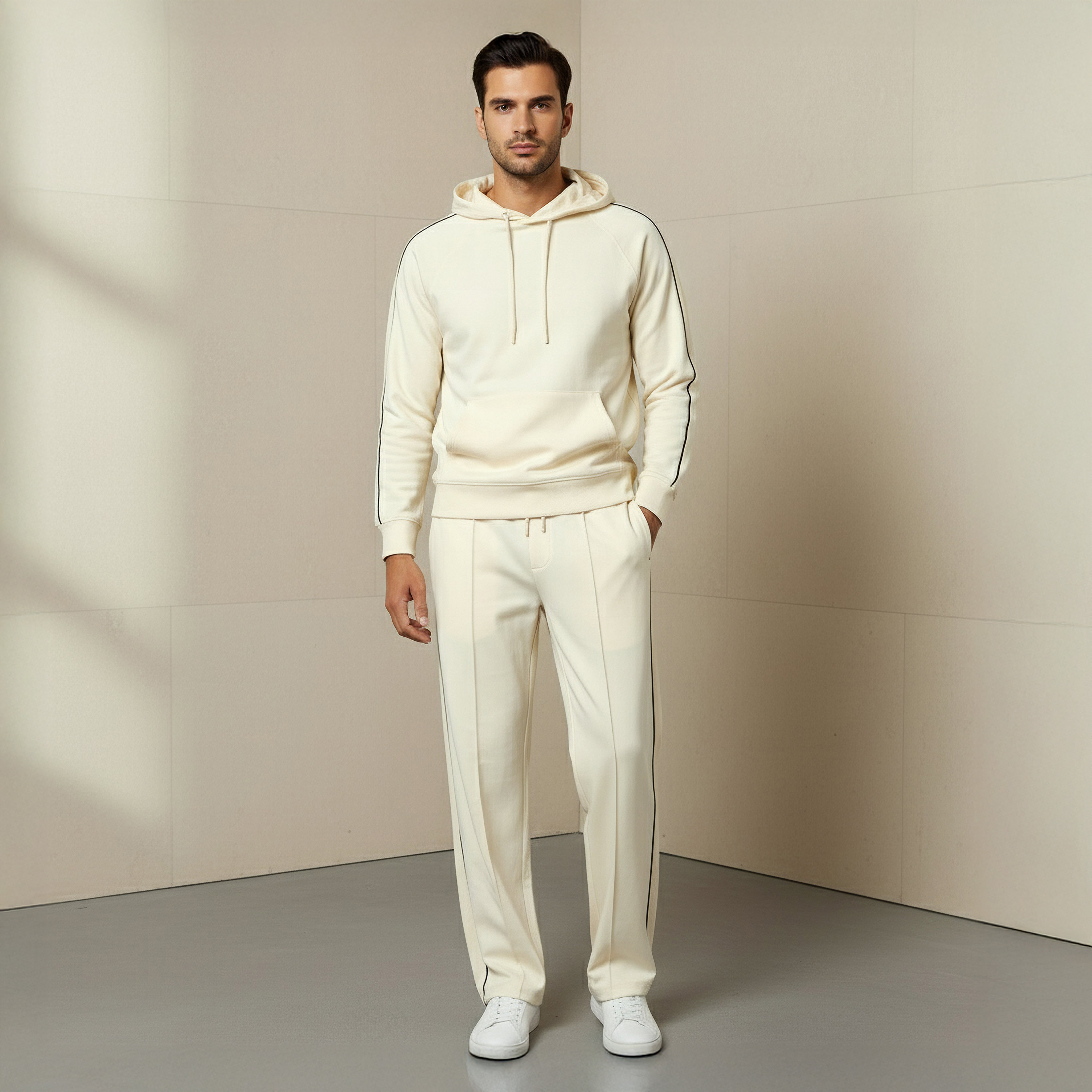 Iconic Men Regular Fit Joggers with Tape Detail-men-clothing-bottoms-joggers-image-2