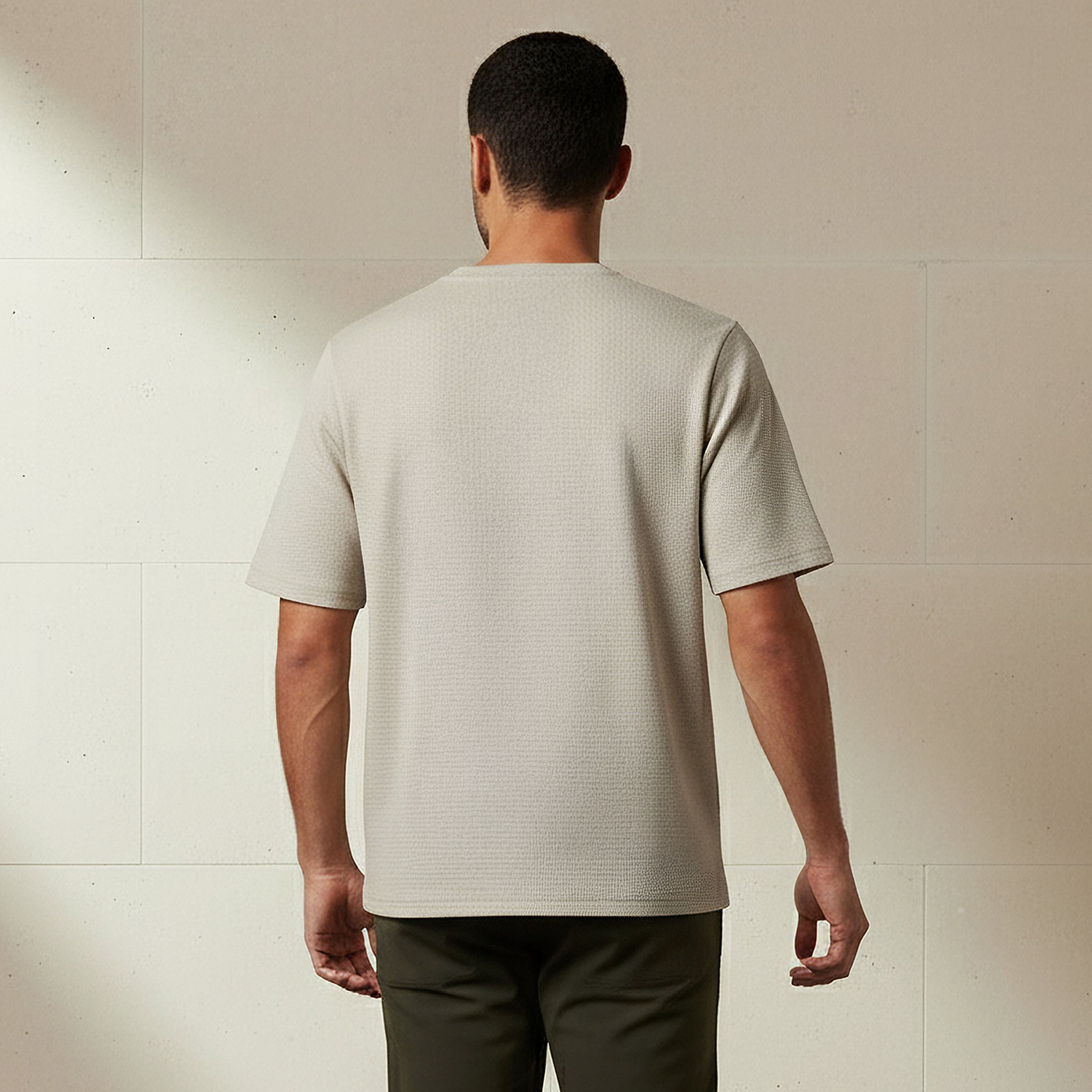 Iconic Men Regular Fit Crew Neck Short Sleeve Textured T-shirt-men-clothing-tshirtsandpolos-tshirts-image-3