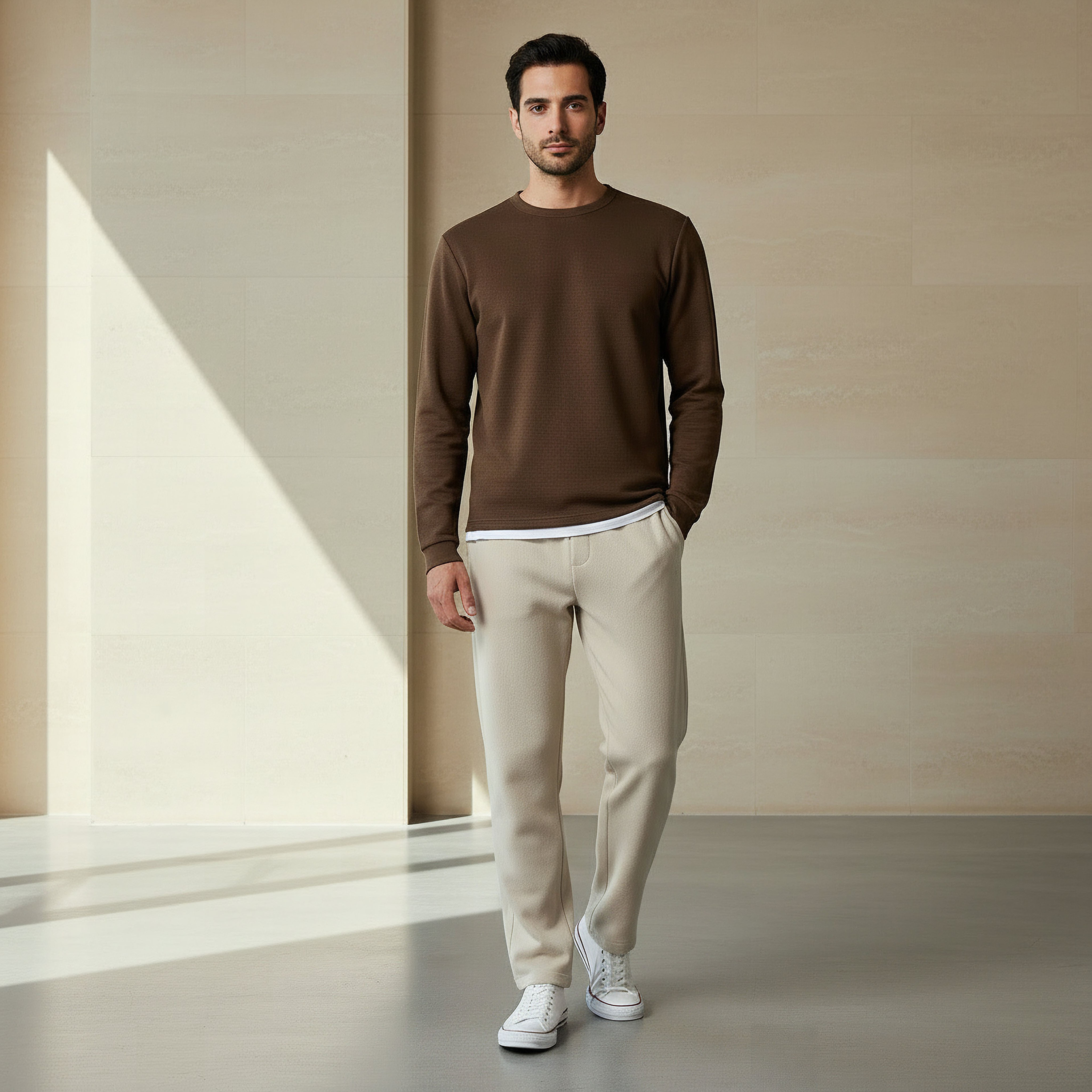 Iconic Men Regular Fit Joggers with Pockets-men-clothing-bottoms-joggers-image-2