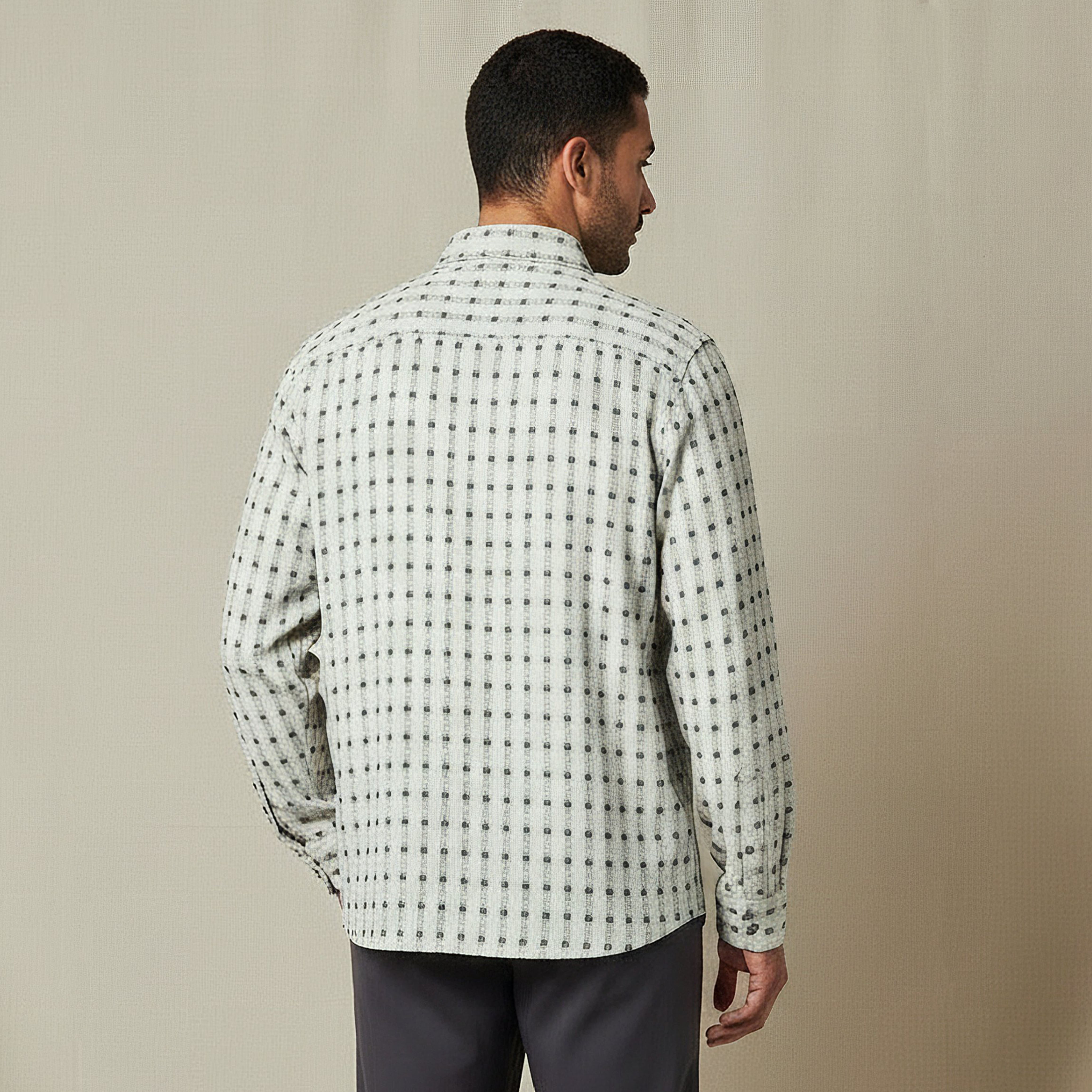 Iconic Men Regular Fit Collared Checked Long Sleeves Shirt-men-clothing-shirts-image-3