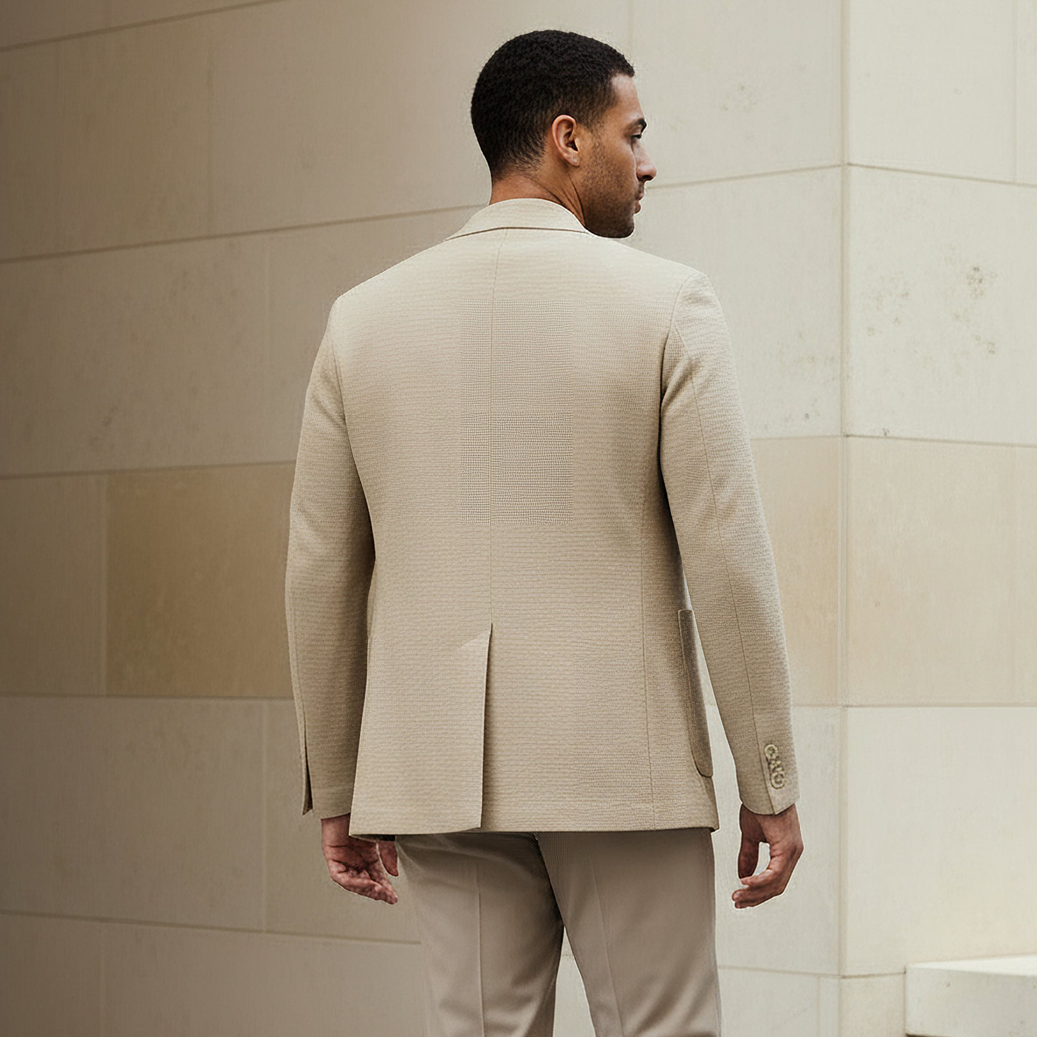 Iconic Men Slim Fit Textured Double Breasted Blazer-men-winterwear-jacketsandblazers-image-3