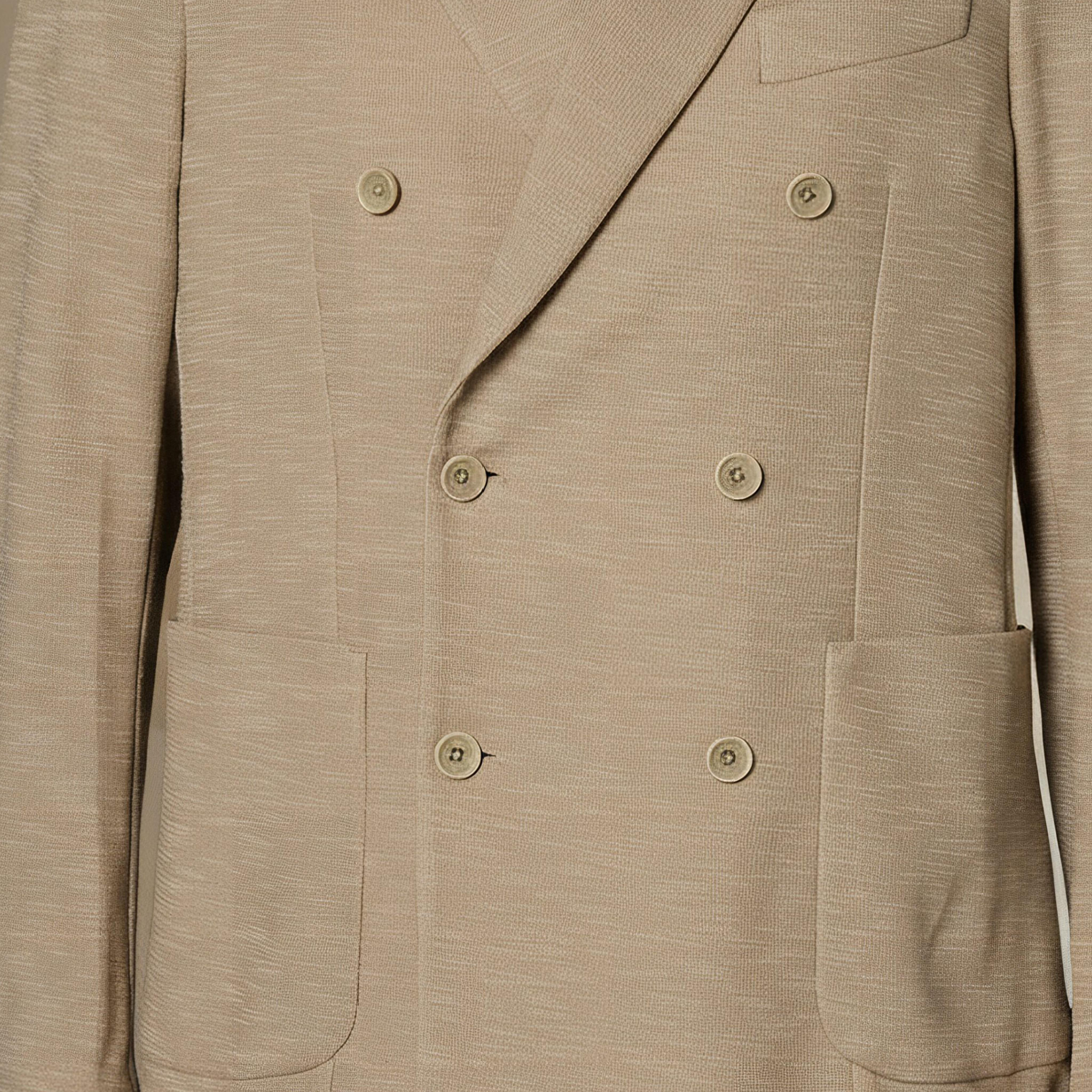 Iconic Men Slim Fit Textured Double Breasted Blazer-men-winterwear-jacketsandblazers-image-4