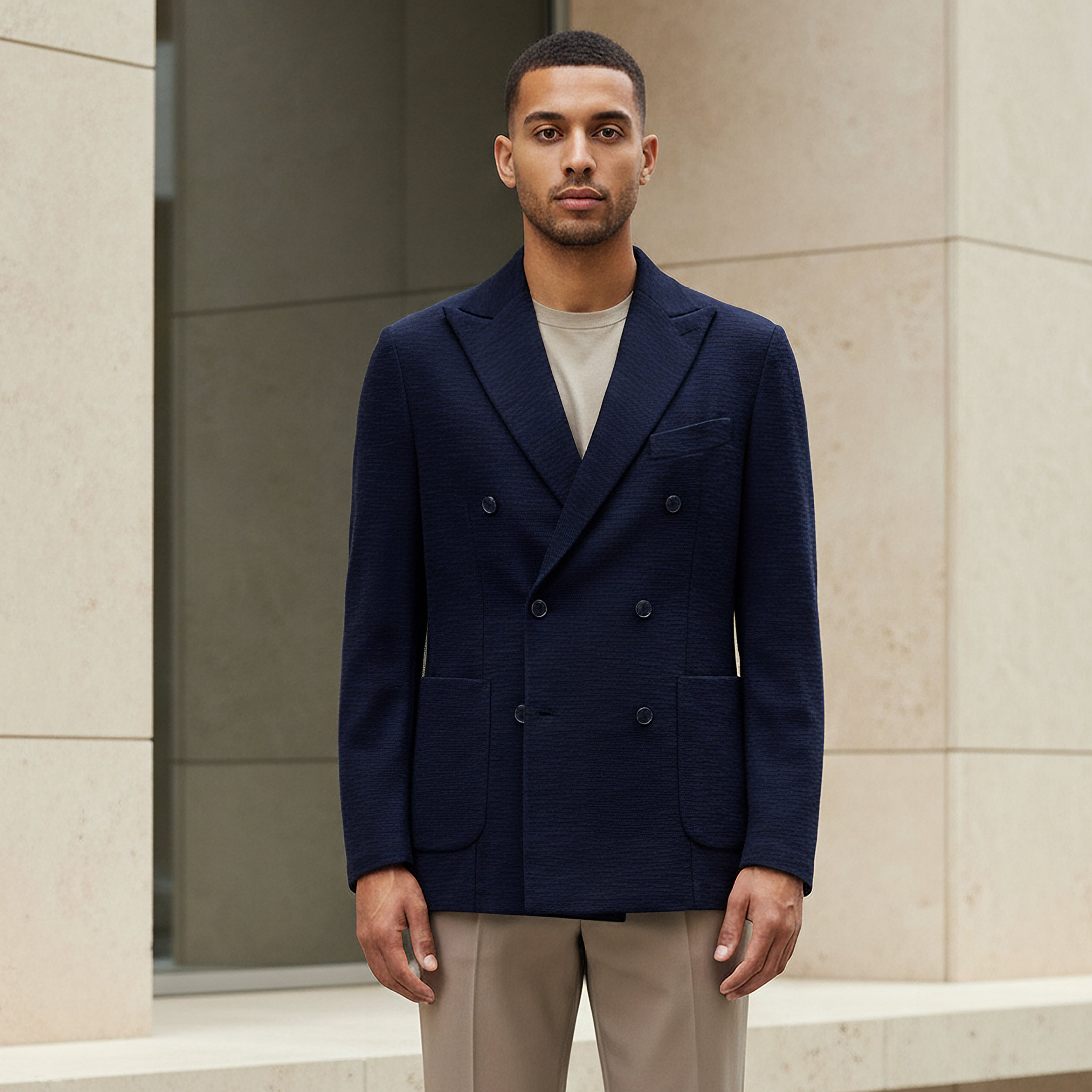Iconic Men Slim Fit Double Breasted Blazer-men-winterwear-jacketsandblazers-image-1