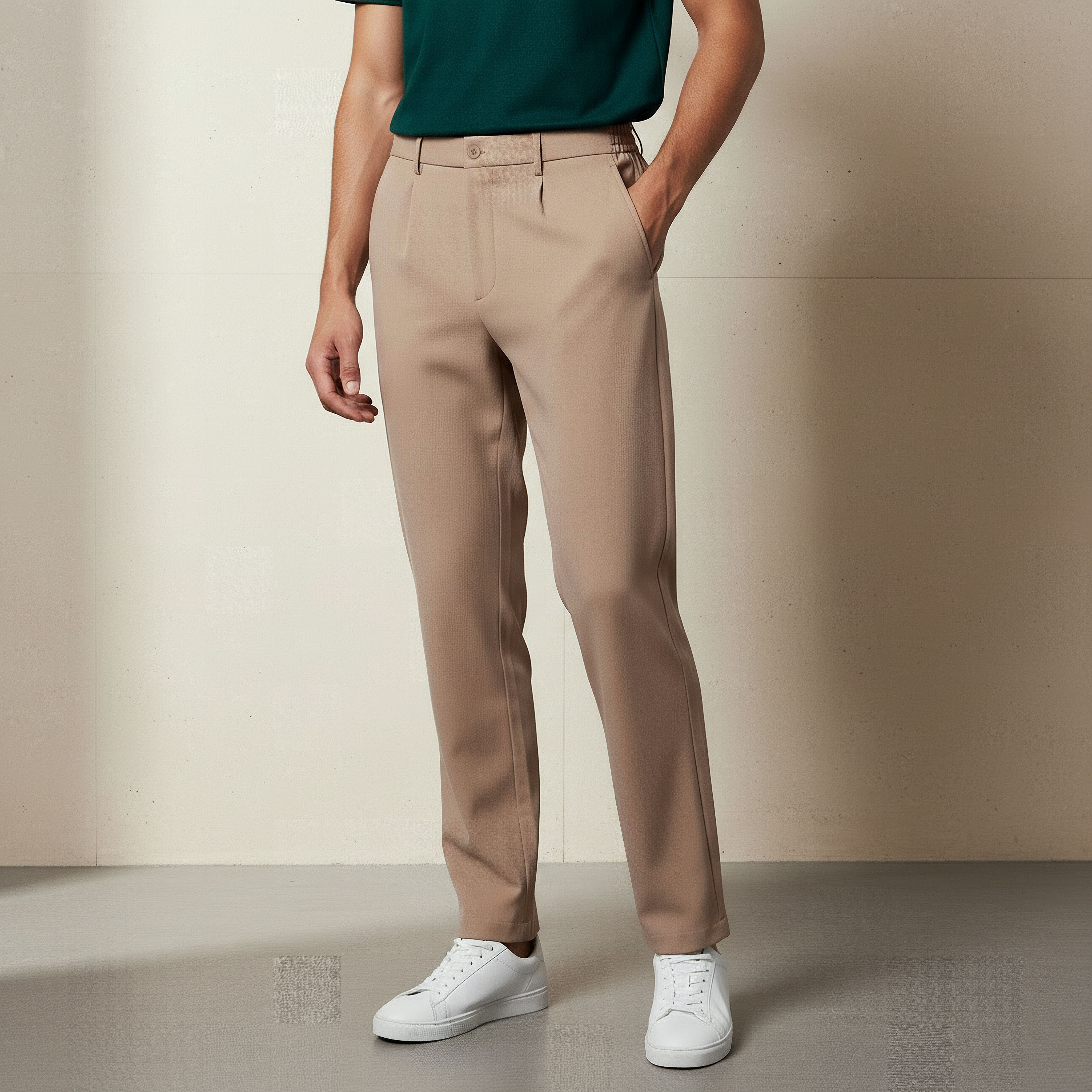 Iconic Men Regular Fit Pleated Trousers-men-clothing-bottoms-trousersandchinos-trousers-image-1