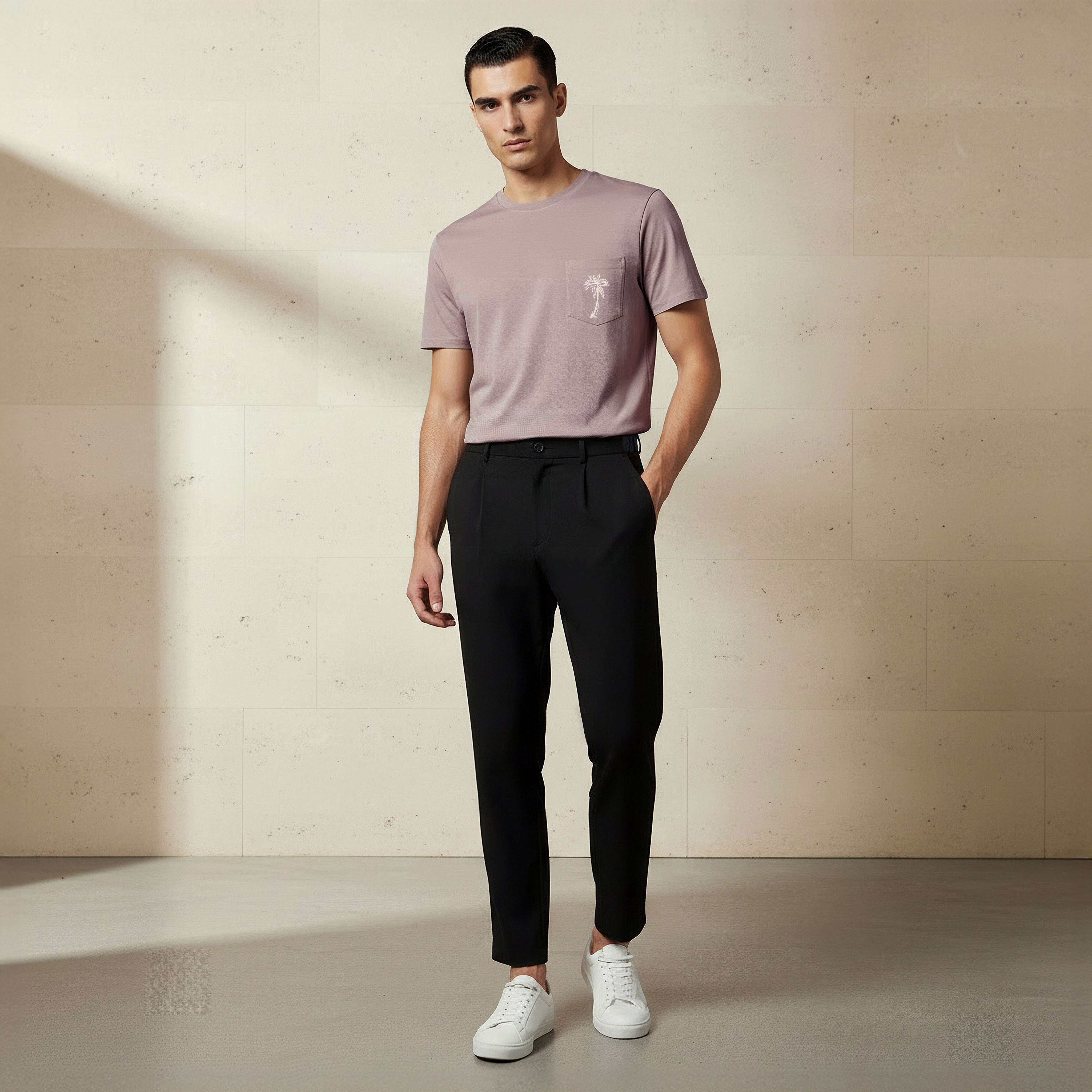 Iconic Men Regular Fit Pleated Trousers-men-clothing-bottoms-trousersandchinos-trousers-image-3