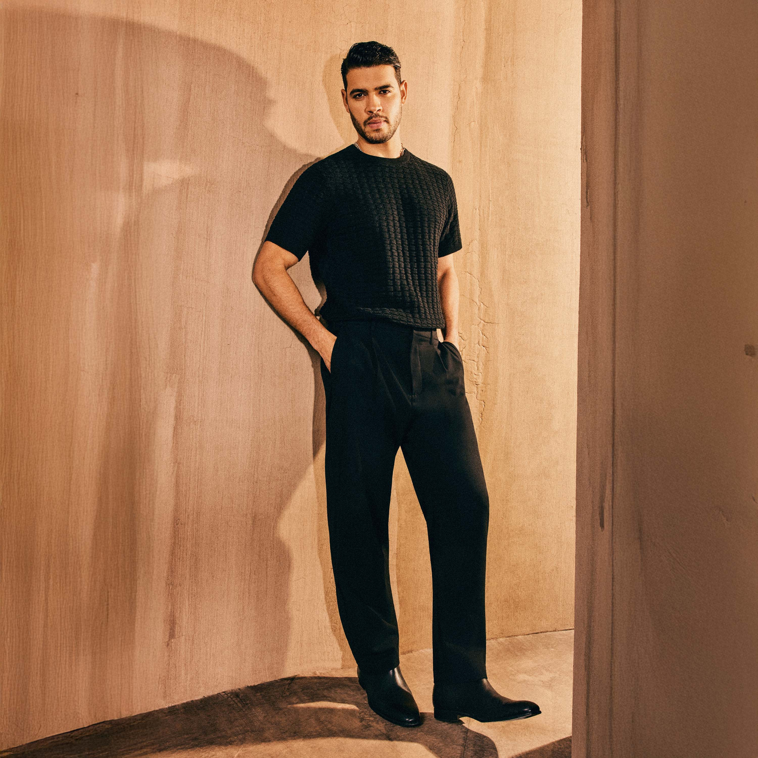 Iconic Men Regular Fit Pleated Trousers-men-clothing-bottoms-trousersandchinos-trousers-image-1