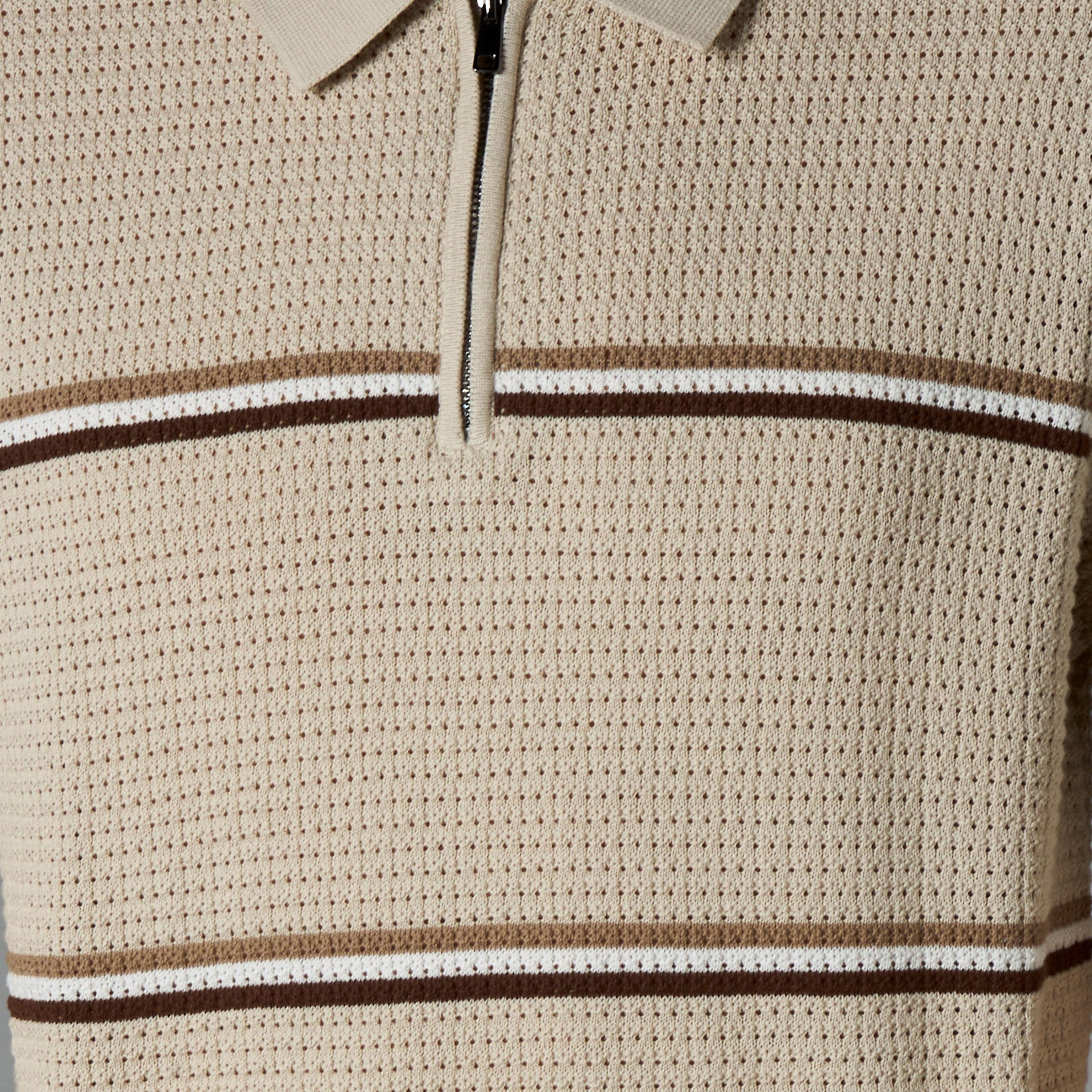 تيشيرت بولو رجالي مخطط بأكمام قصيرة من أيكونيك-men-clothing-tshirtsandpolos-polos-image-4