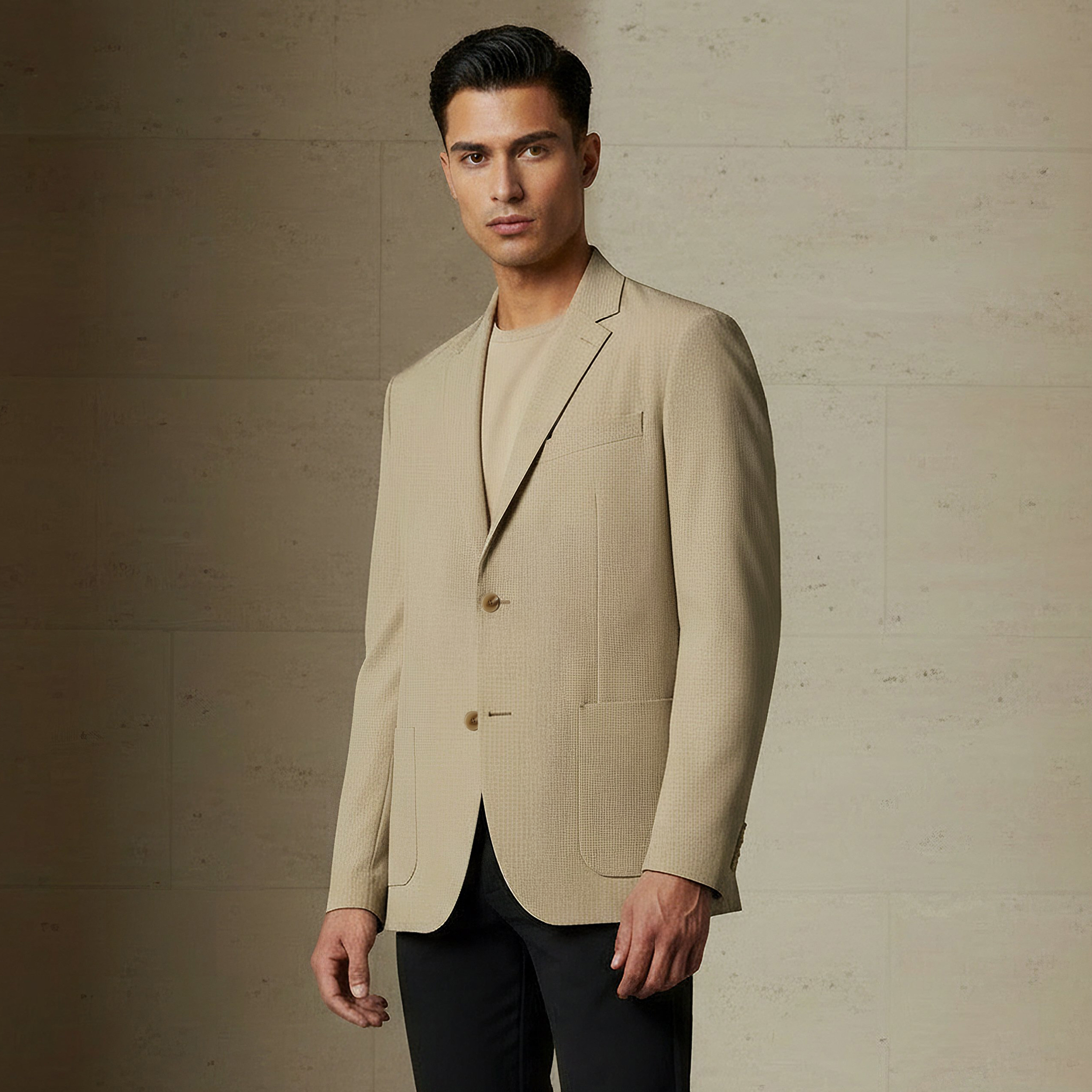 Iconic Men Slim Fit Notch Lapel Blazer-men-winterwear-jacketsandblazers-image-1