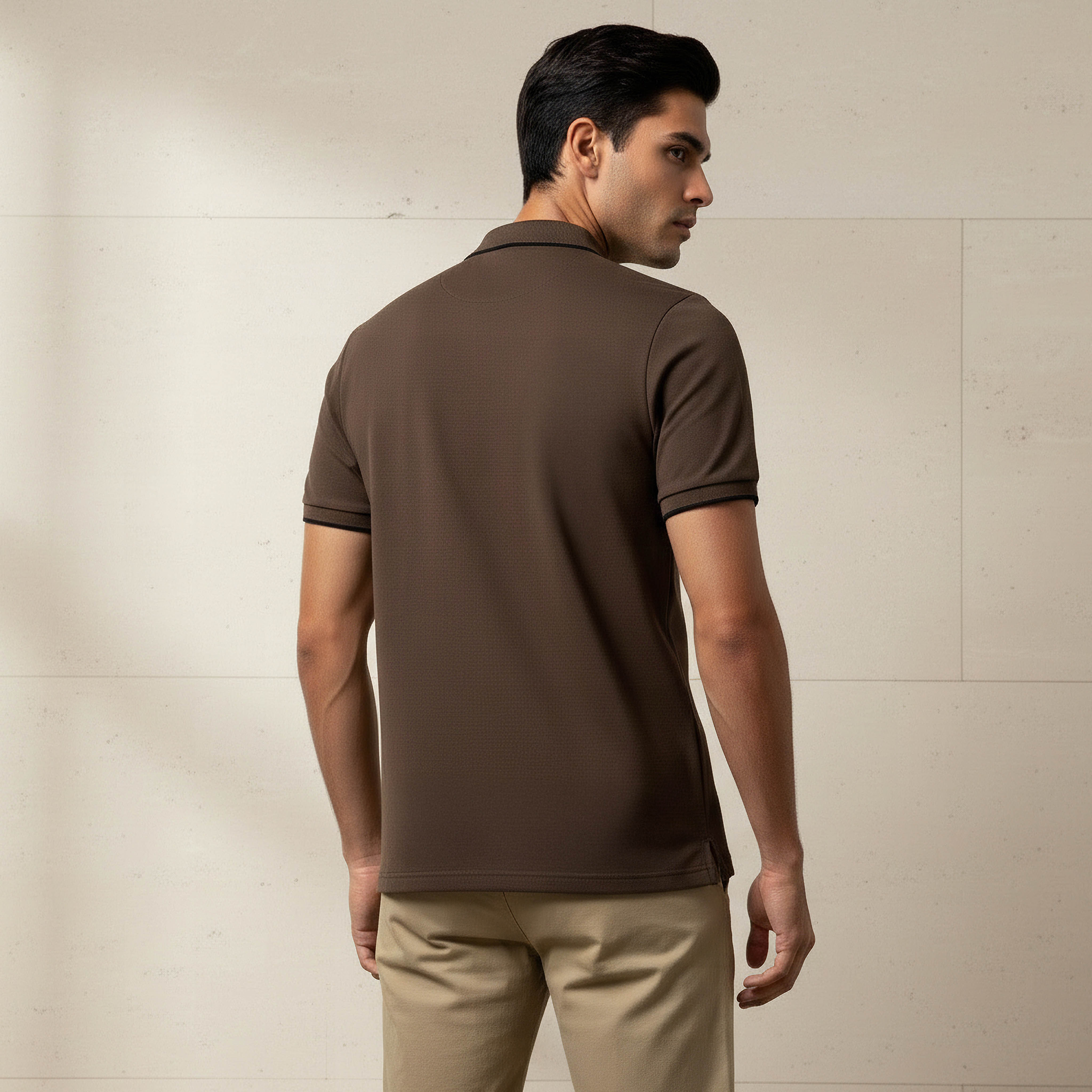 تيشيرت بولو بأكمام قصيرة وتزيينات للرجال من آيكونيك-men-clothing-tshirtsandpolos-polos-image-3