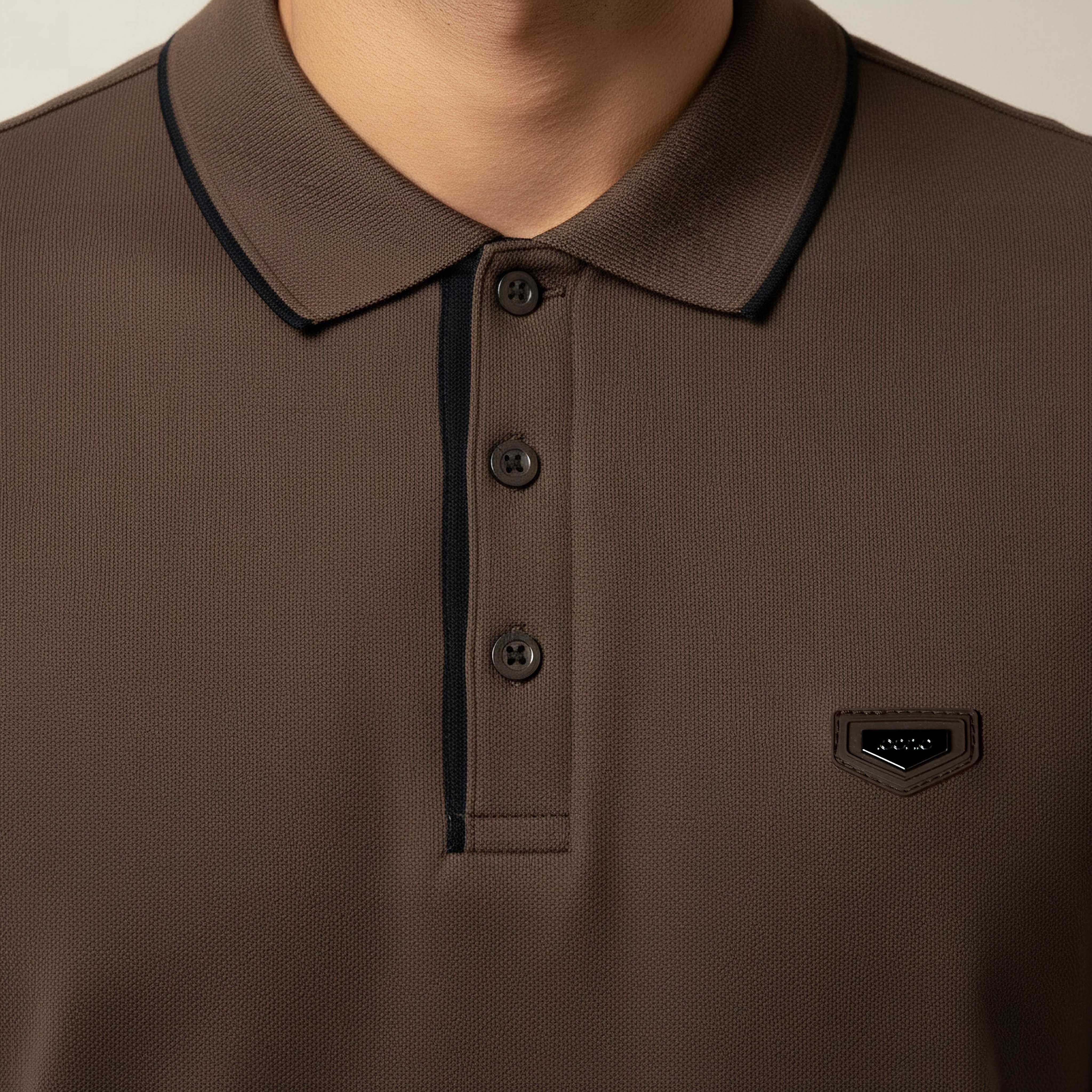 تيشيرت بولو بأكمام قصيرة وتزيينات للرجال من آيكونيك-men-clothing-tshirtsandpolos-polos-image-4
