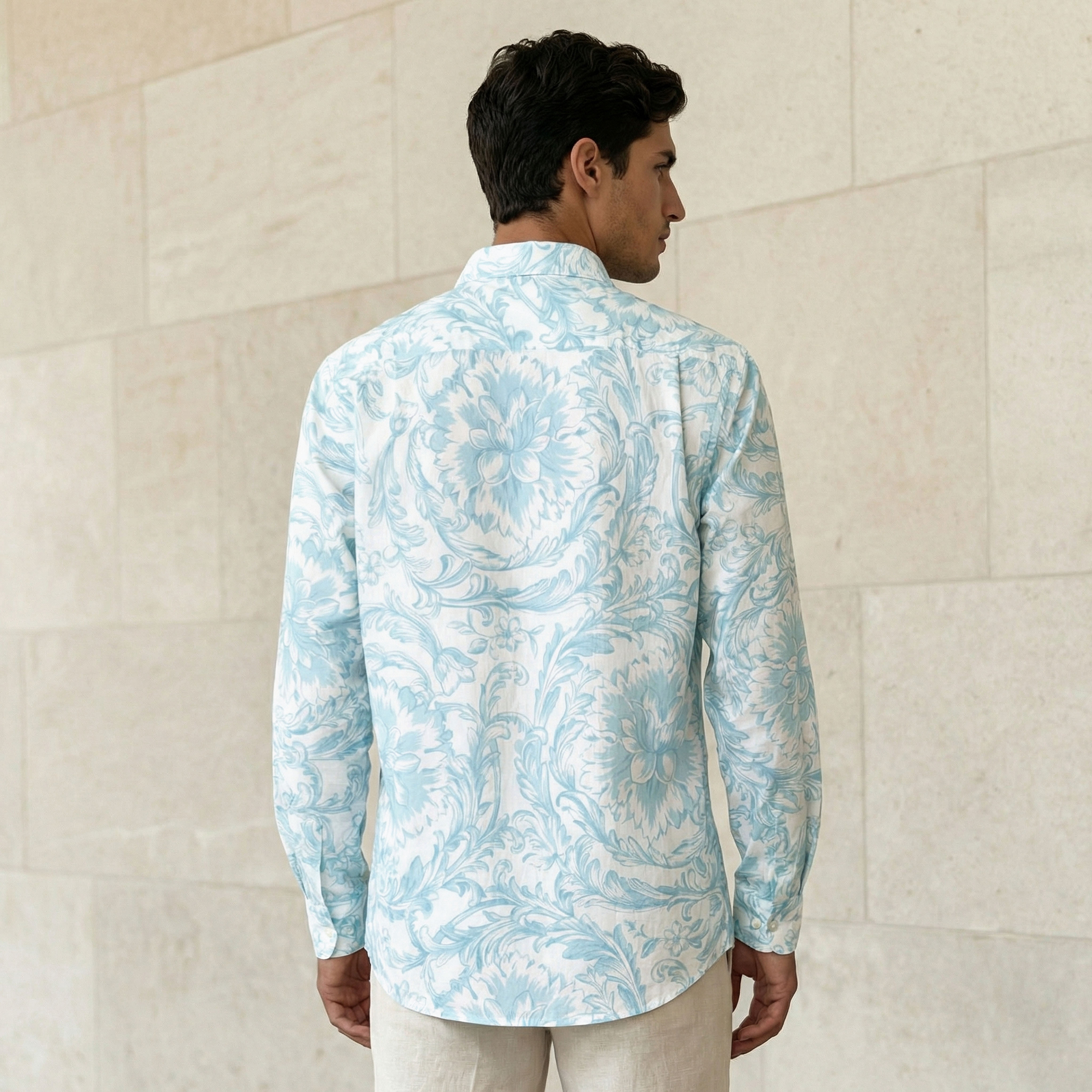 Iconic Men Regular Fit Collared Printed Long Sleeve Shirt-men-clothing-shirts-image-4