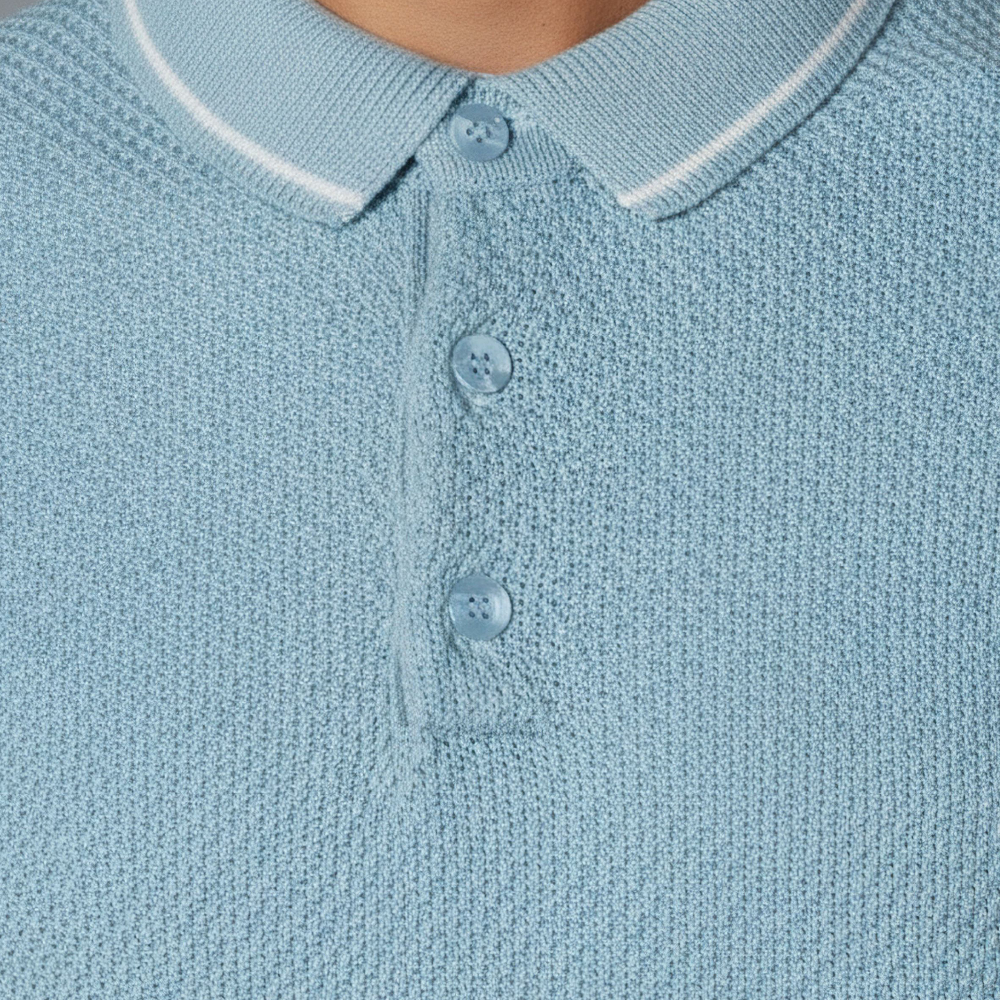 Iconic Men Short Sleeves Textured Polo T-shirt-men-clothing-tshirtsandpolos-polos-image-4