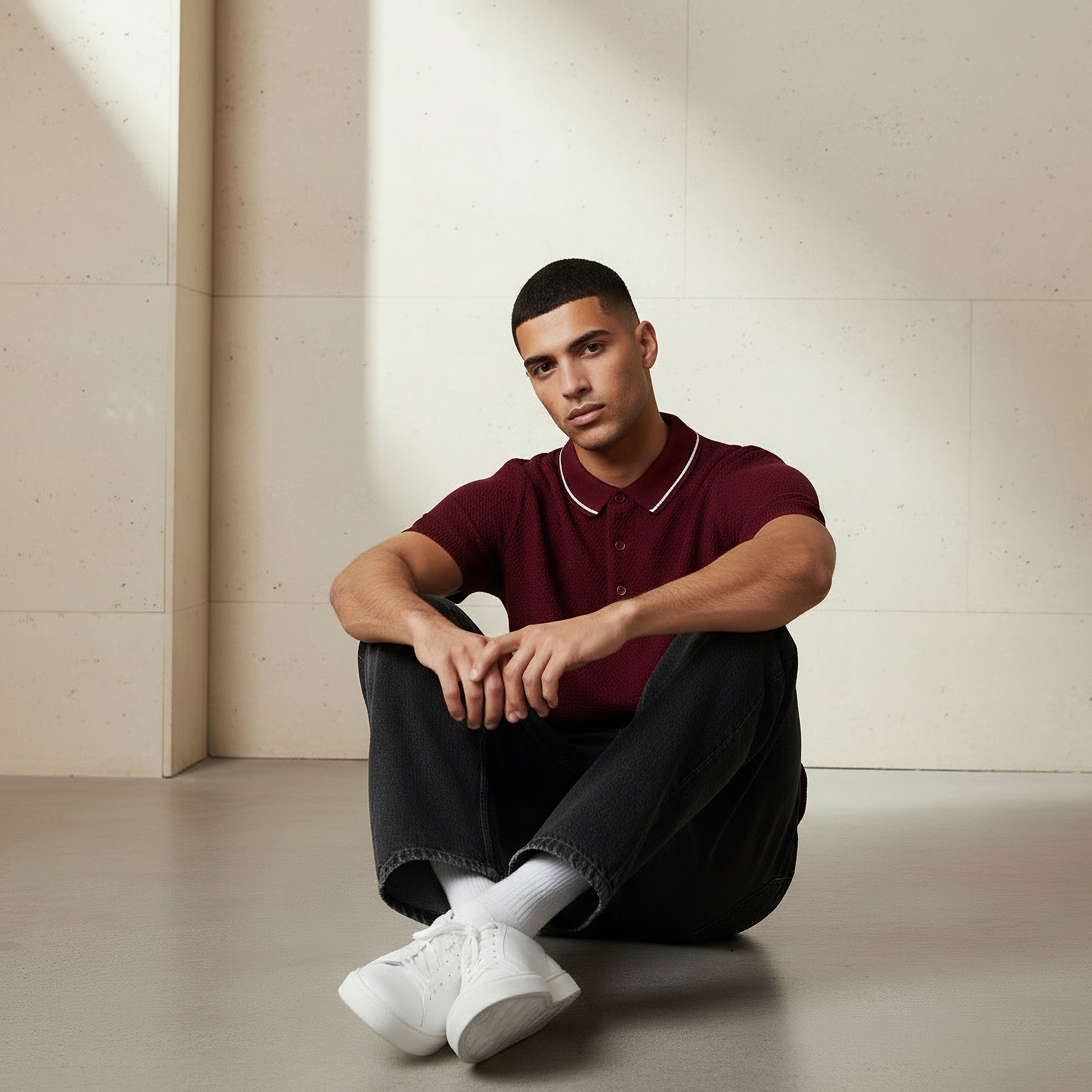 Iconic Men Short Sleeves Textured Polo T-shirt-men-clothing-tshirtsandpolos-polos-image-5