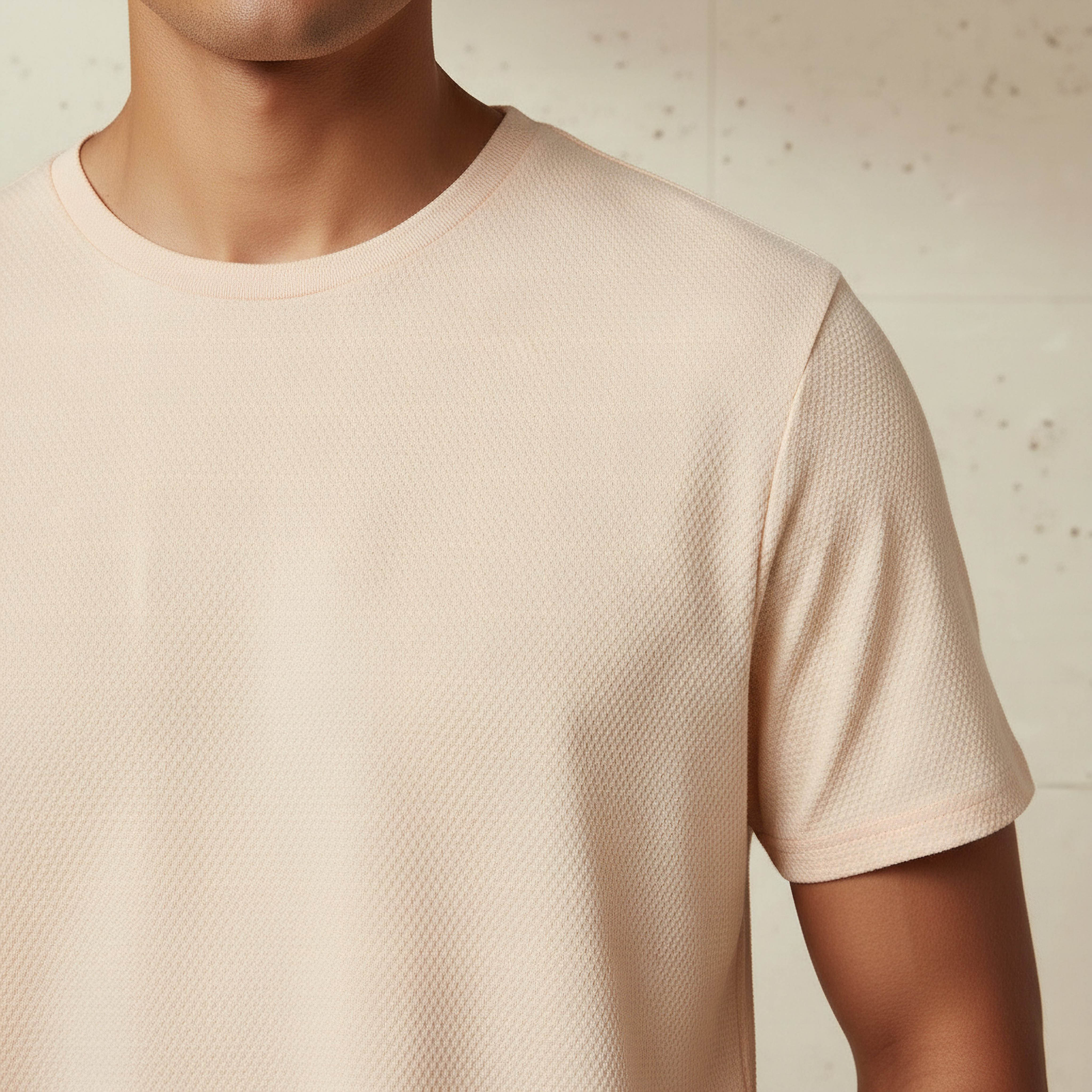 Iconic Men Slim Fit Crew Neck Short Sleeves Popcorn Textured T-shirt-men-clothing-tshirtsandpolos-tshirts-image-2