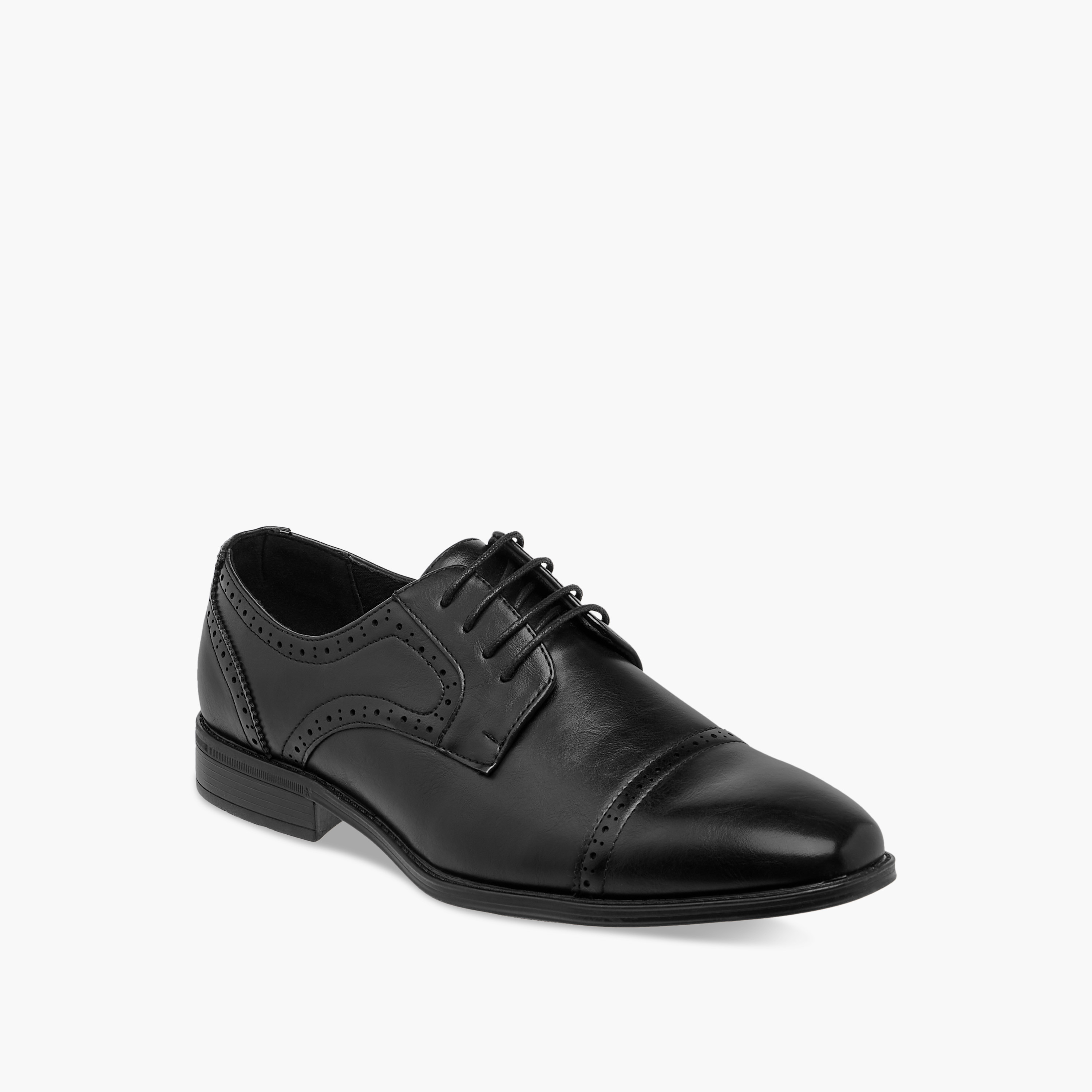 LBL by Shoexpress Solid Lace-Up Derby Shoes-men-shoes-formalshoes-image-7