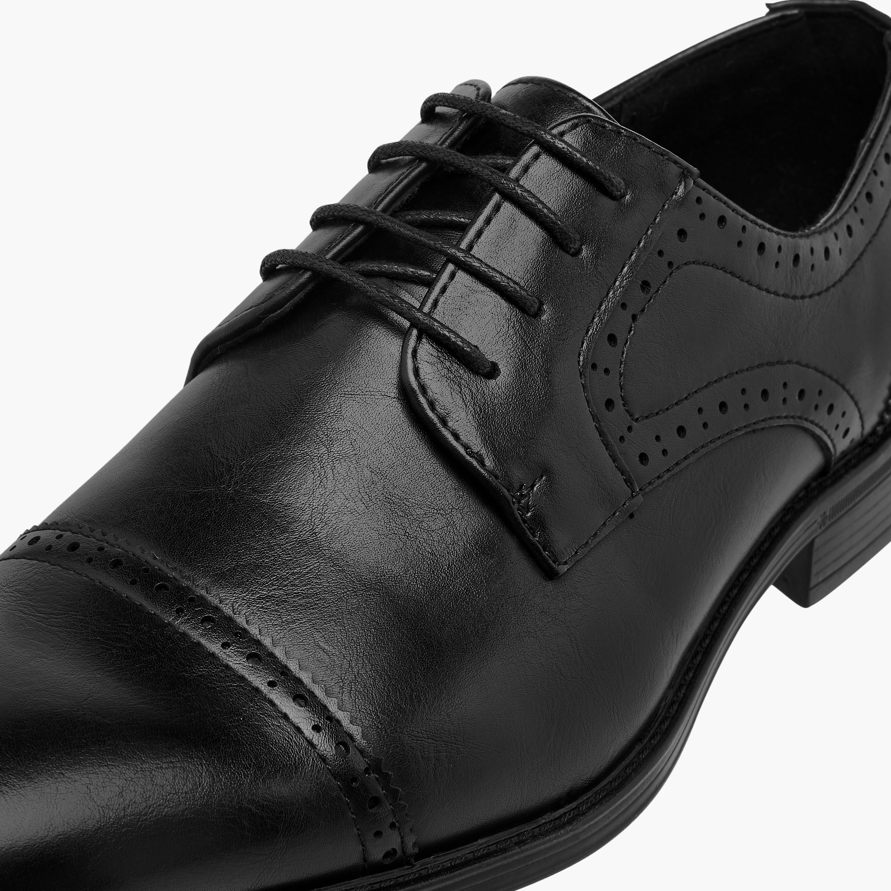 LBL by Shoexpress Solid Lace-Up Derby Shoes-men-shoes-formalshoes-image-9