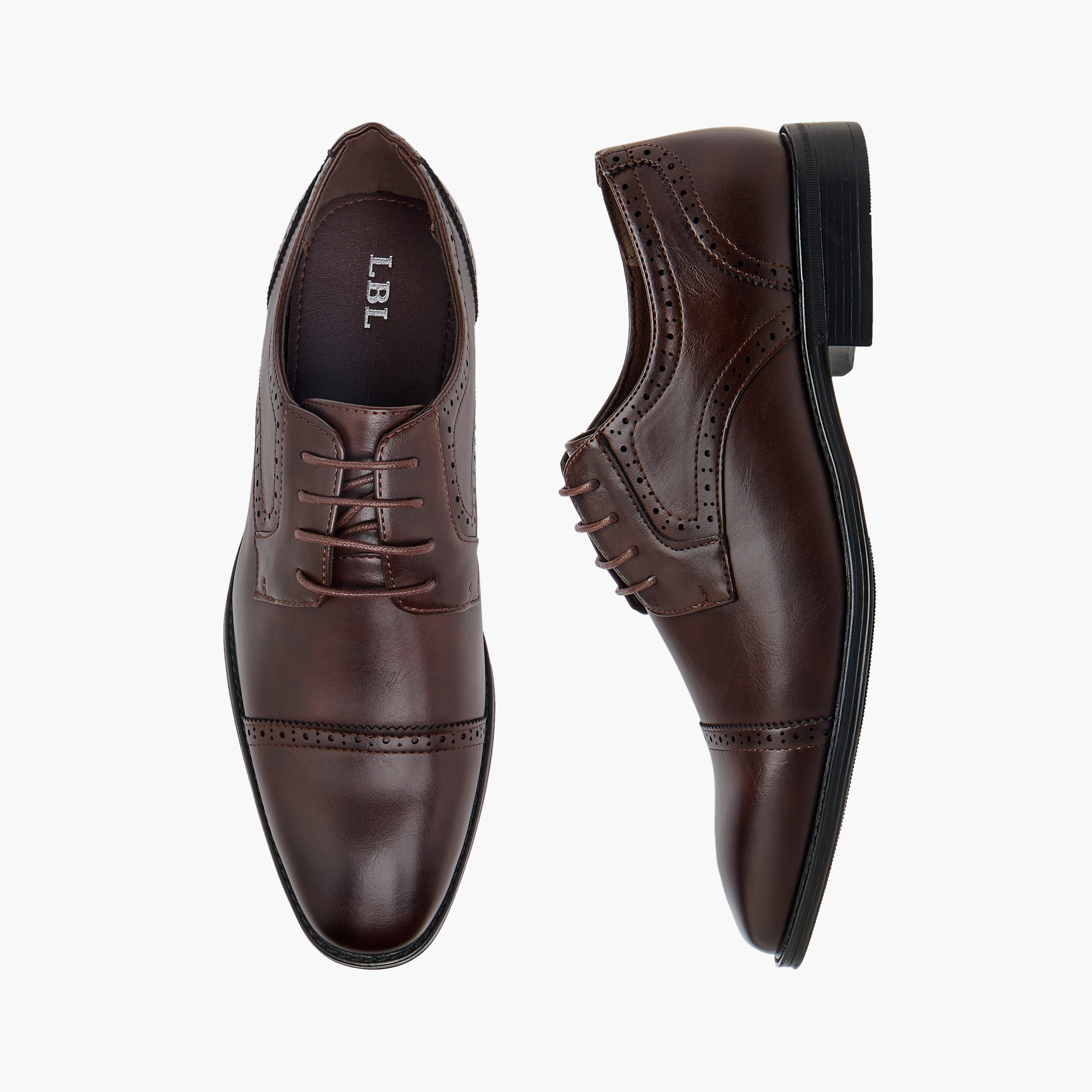 LBL by Shoexpress Solid Lace-Up Derby Shoes-men-shoes-formalshoes-image-1