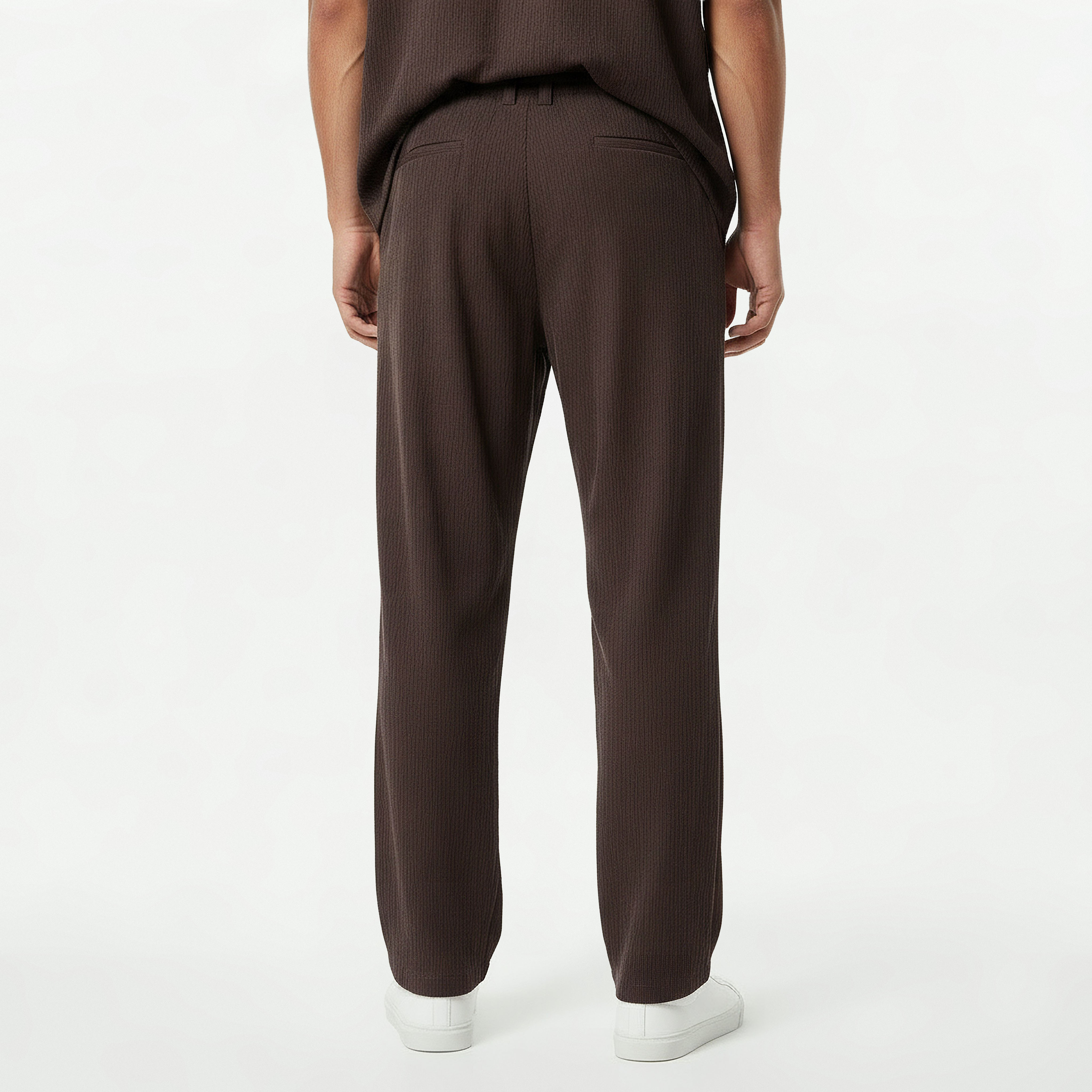 بنطلون كاجوال مجعد بقصة عادية للرجال من آيكونيك-men-clothing-bottoms-joggers-image-4
