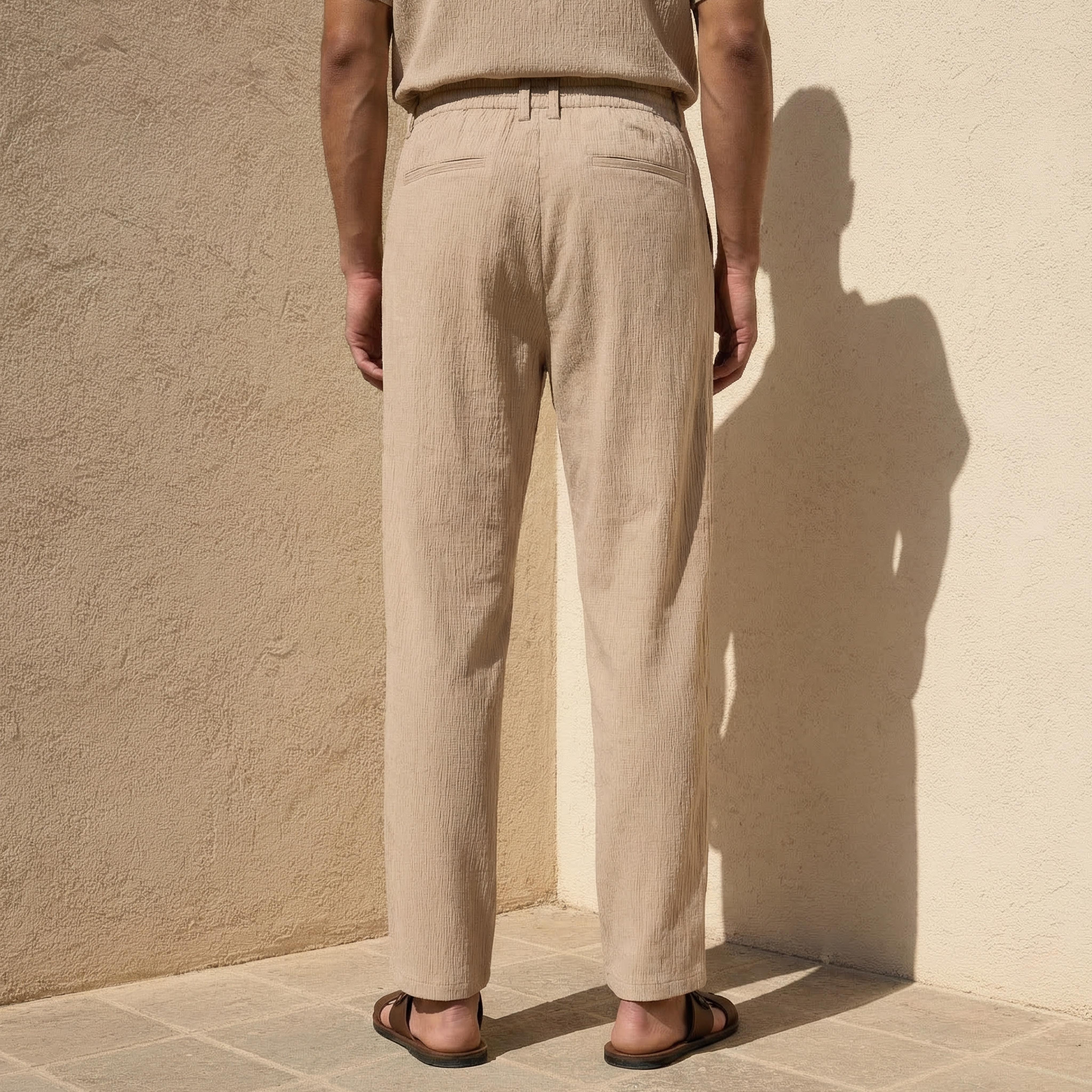Iconic Men Regular Fit Crinkled Casual Pants-men-clothing-bottoms-joggers-image-4