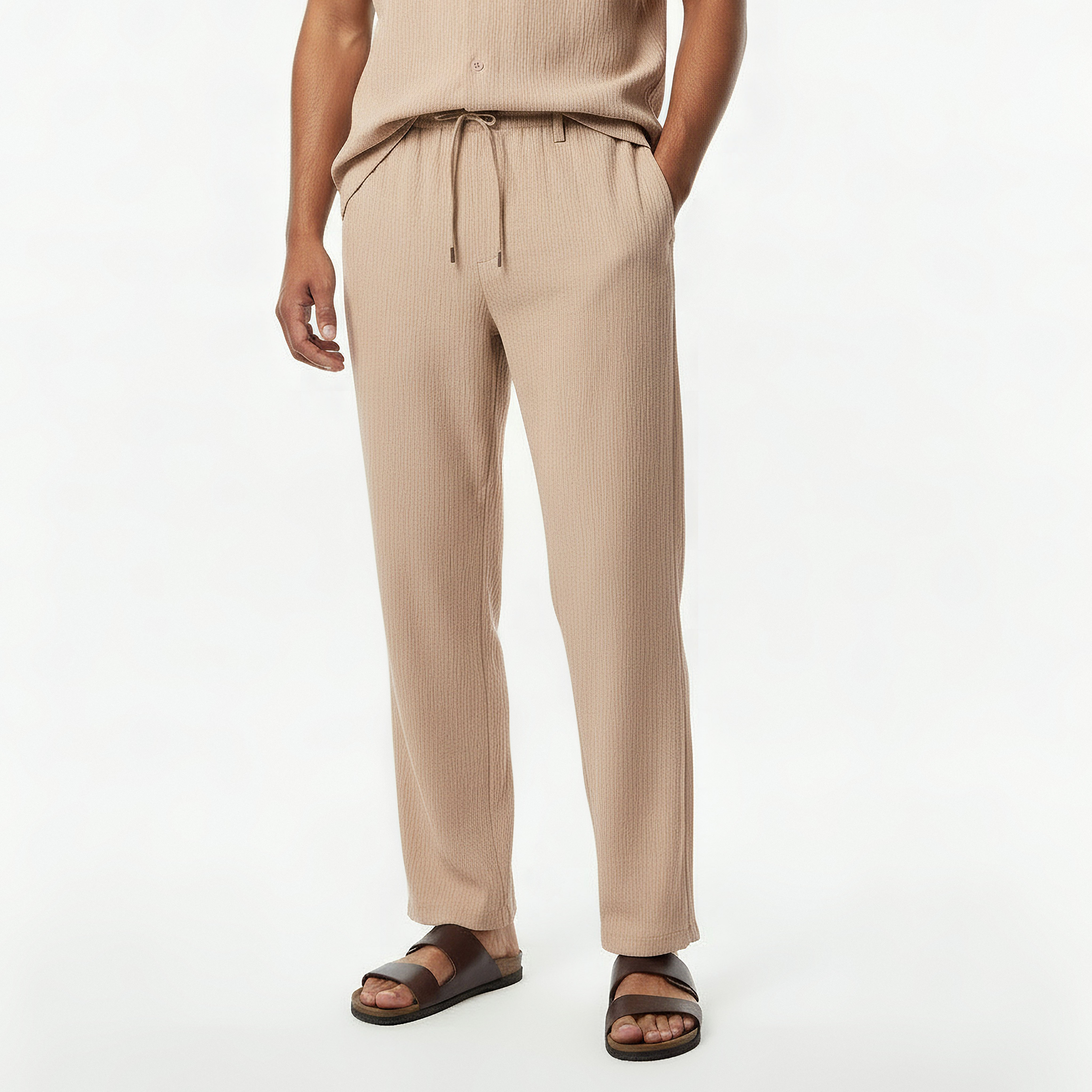 Iconic Men Regular Fit Crinkled Casual Pants-men-clothing-bottoms-joggers-image-6