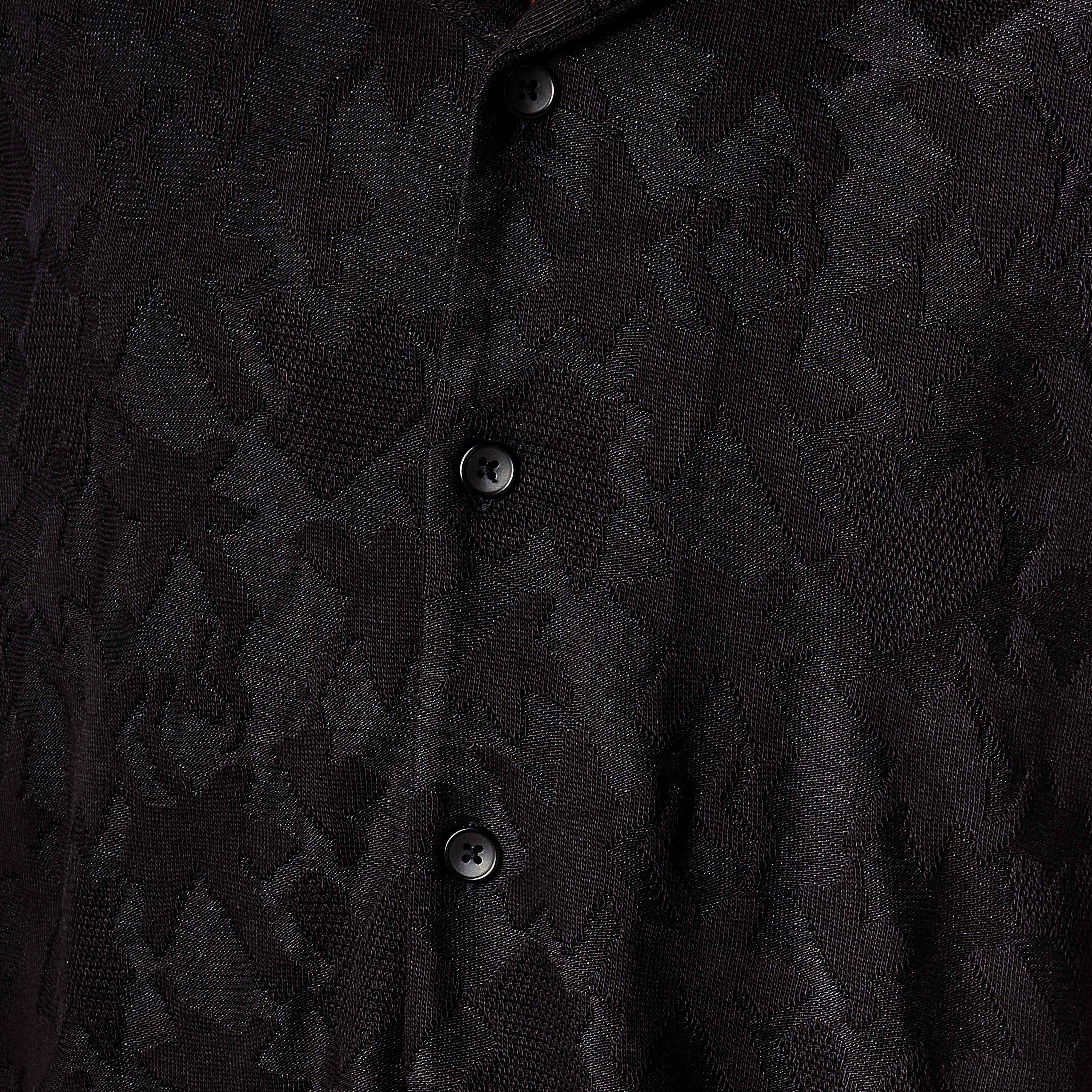 Iconic Men Regular Fit Camp Collar Textured Shirt-men-clothing-shirts-image-2
