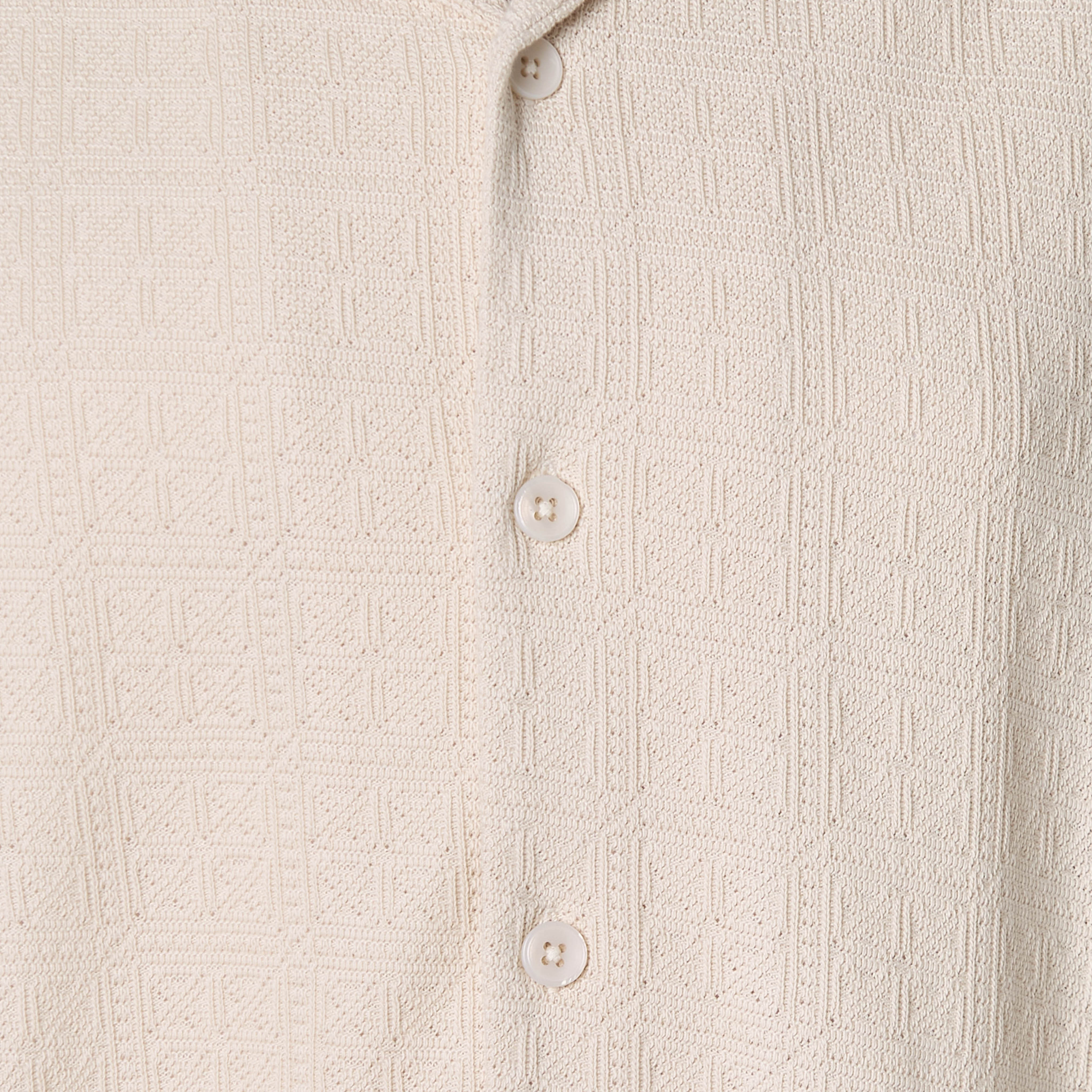 Iconic Men Regular Fit Camp Collar Textured Shirt-men-clothing-shirts-image-2