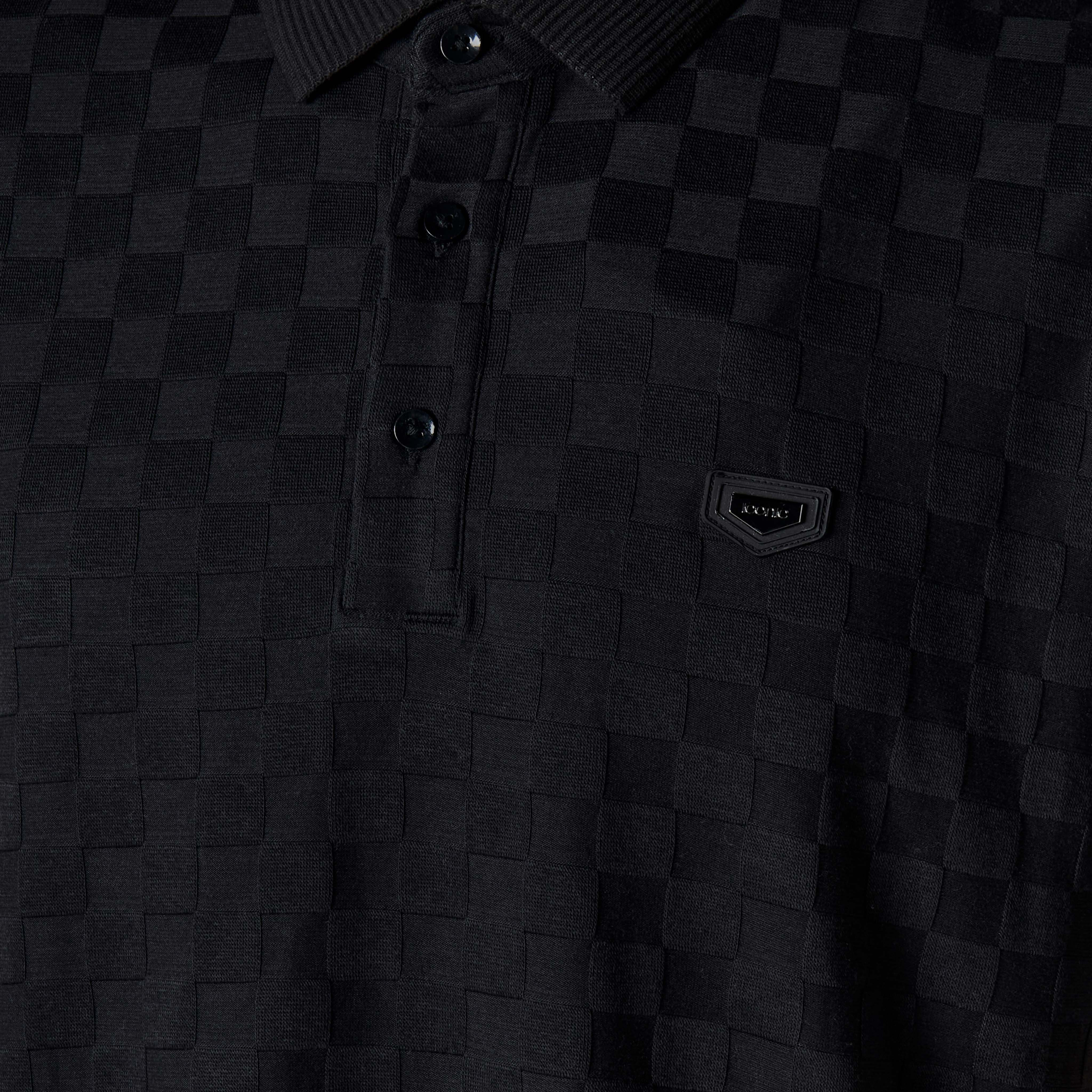Iconic Men Short Sleeves Checked Polo T-shirt-men-clothing-tshirtsandpolos-polos-image-2