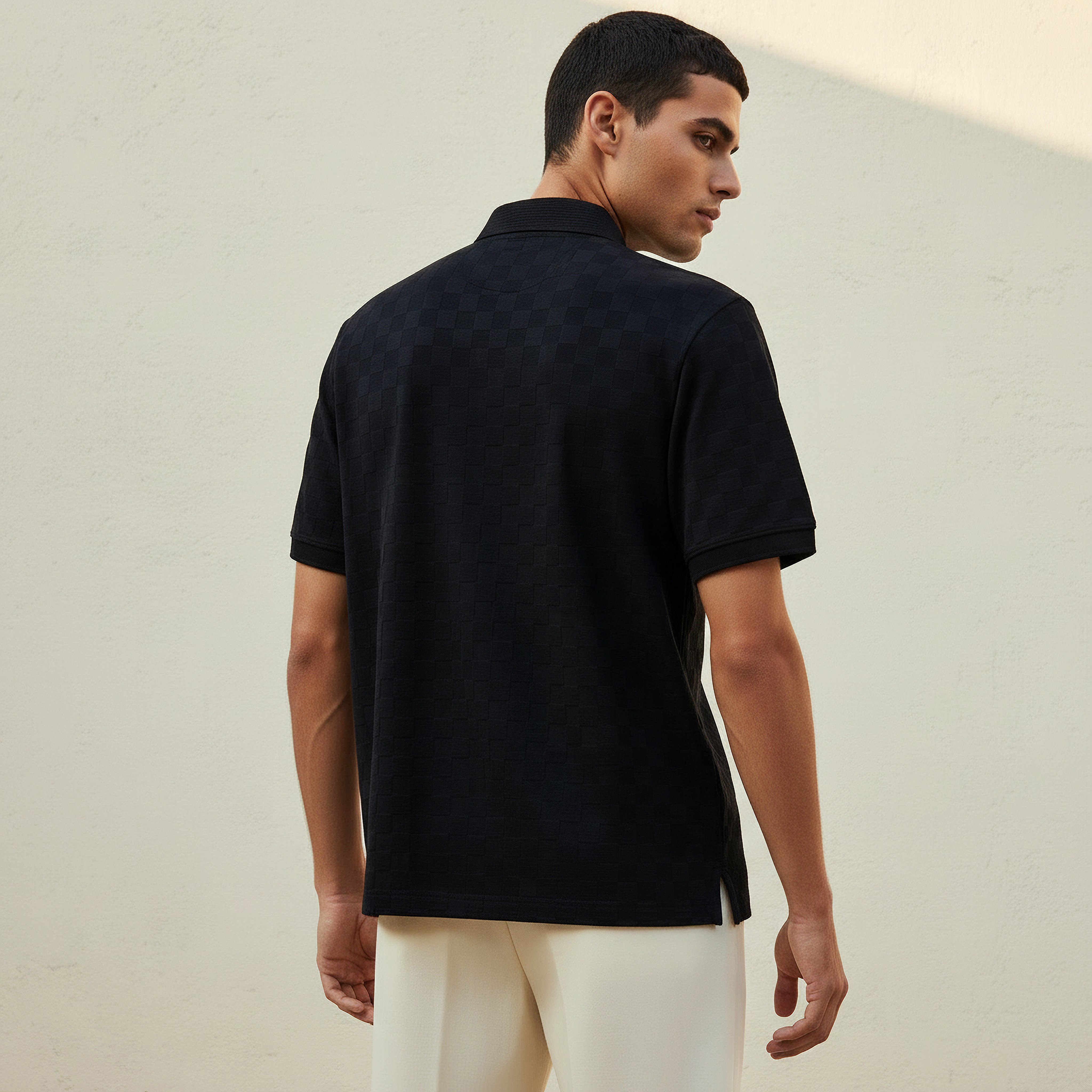 Iconic Men Short Sleeves Checked Polo T-shirt-men-clothing-tshirtsandpolos-polos-image-5