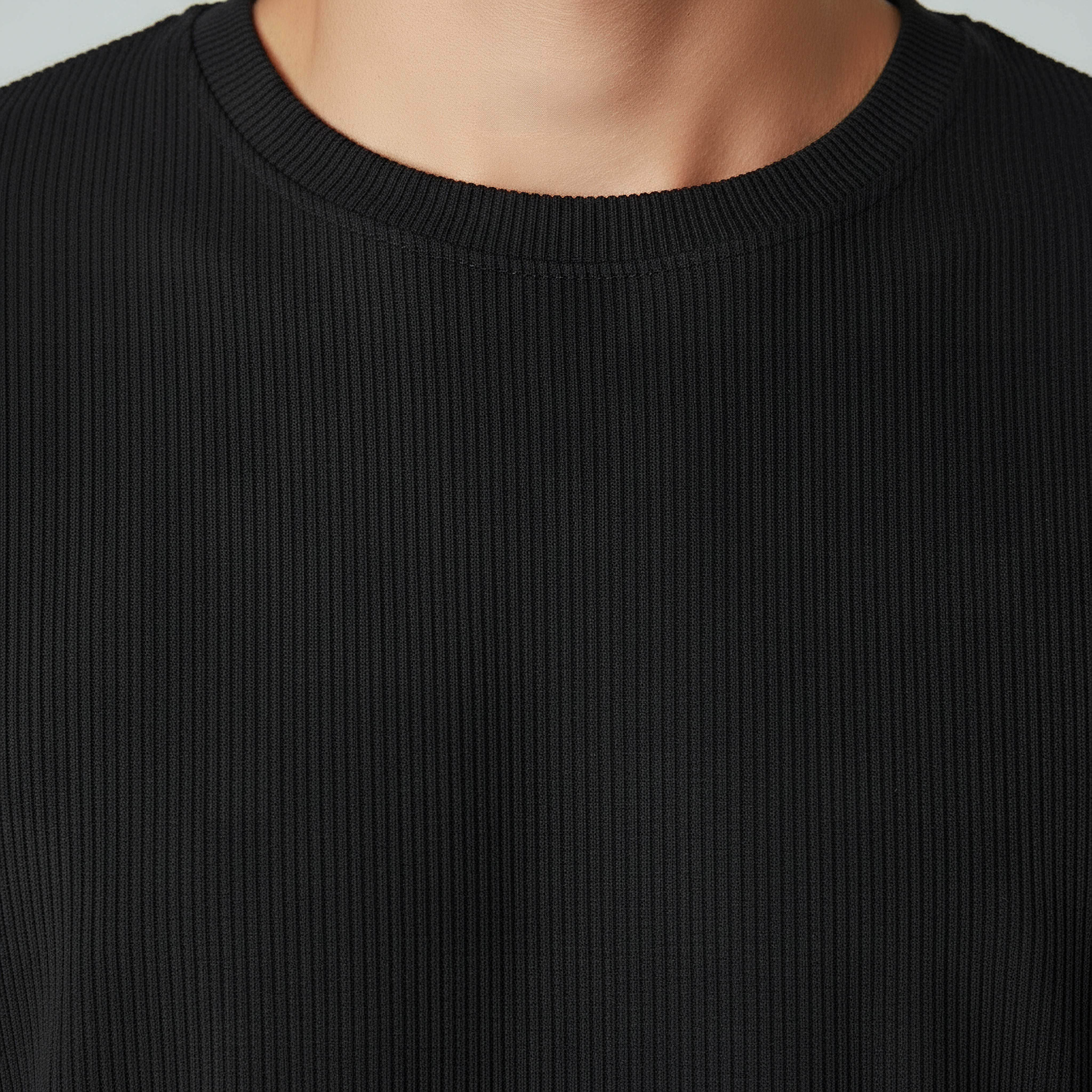Iconic Men Regular Fit Crew Neck Short Sleeve Ribbed T-shirt-men-clothing-tshirtsandpolos-tshirts-image-4