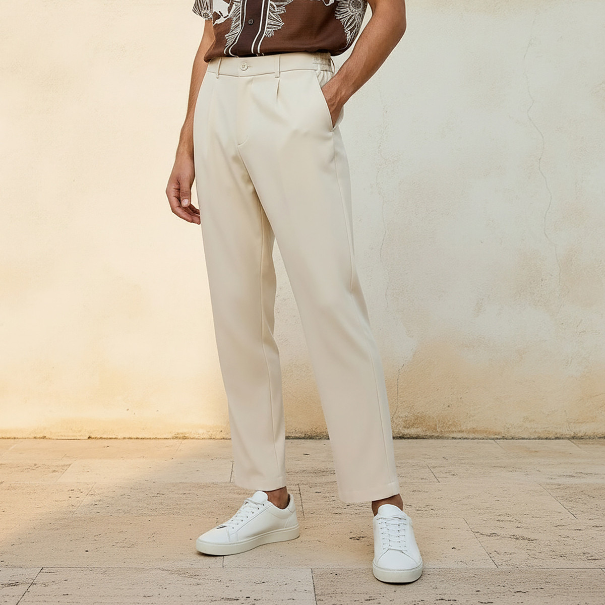 Iconic Men Regular Fit Trousers-men-clothing-bottoms-trousersandchinos-trousers-image-1