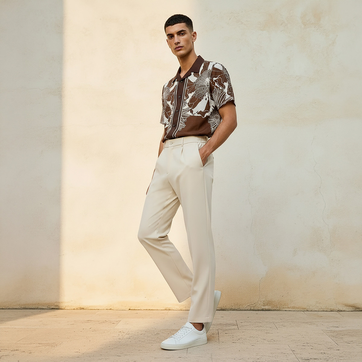 Iconic Men Regular Fit Trousers-men-clothing-bottoms-trousersandchinos-trousers-image-3