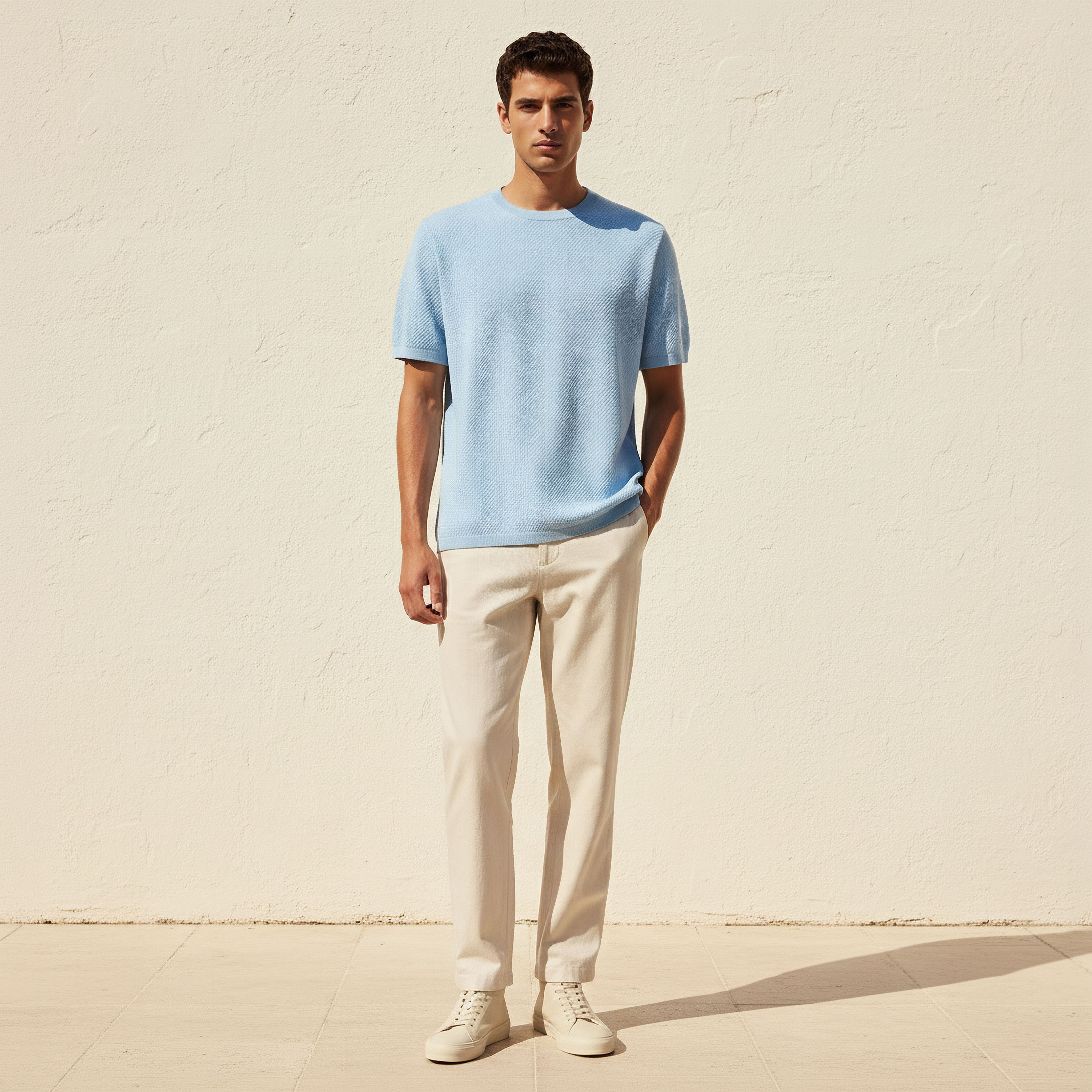 Iconic Men Regular Fit Crew Neck Short Sleeves Popcorn Textured T-shirt-PROMO_SP_OM_2FOR10_5_130625-image-3