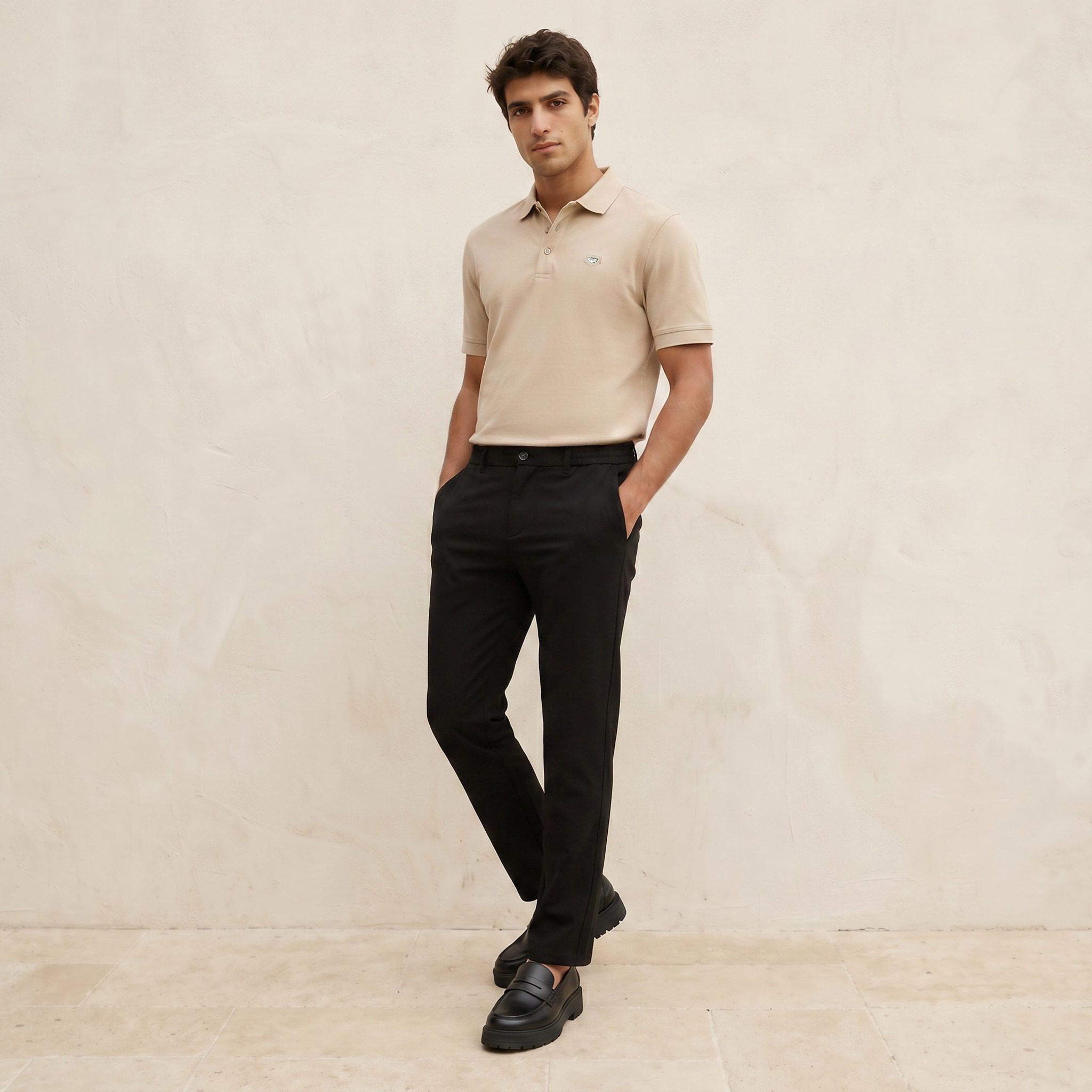 Splash Iconic Short Sleeves Applique Mercerised Polo T-Shirt-men-clothing-tshirtsandpolos-polos-image-3