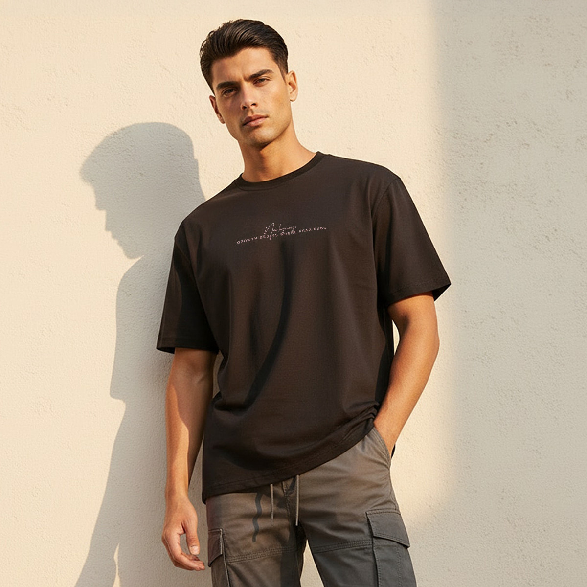 Iconic Men Regular Fit Crew Neck Short Sleeves Slogan Print T-shirt-men-clothing-tshirtsandpolos-tshirts-image-1